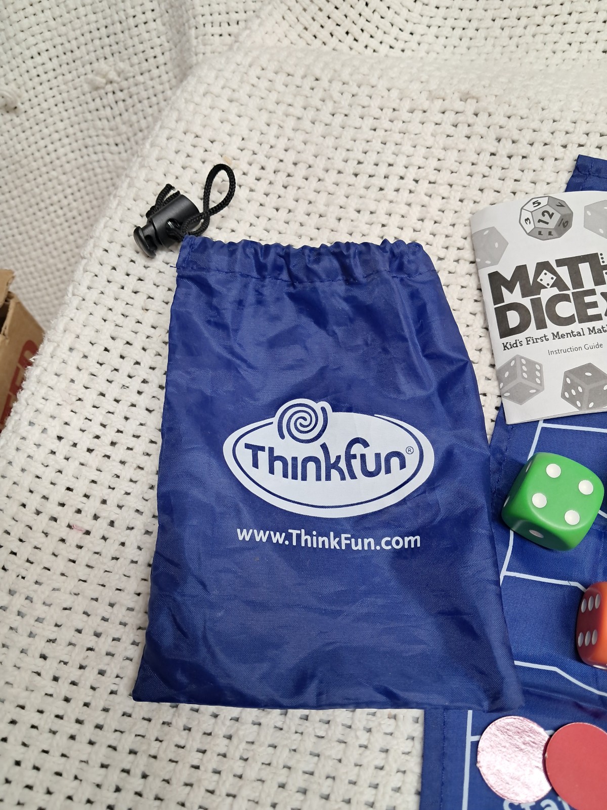 Think Fun Math Dice Junior Game for Boys and Girls Age 6 and Up Learning Tool