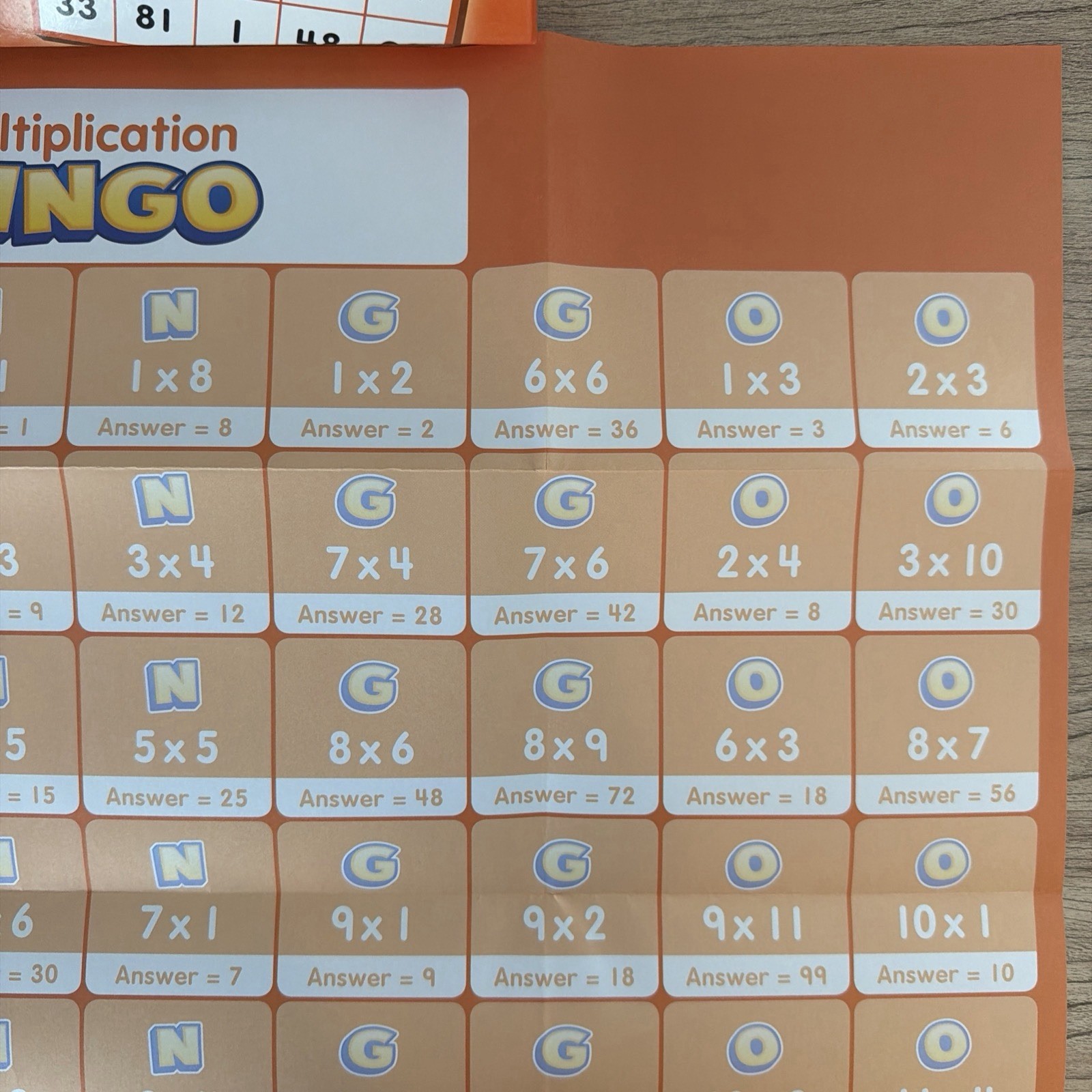 Multiplication BINGO Lakeshore Game Grades 3-4 Up To 36 Players Gently Used