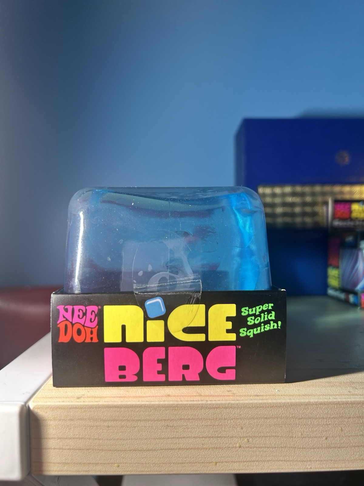 NeeDoh Nice Berg Blue XL Giant Nee Doh Nice berg Solid Squish Cube