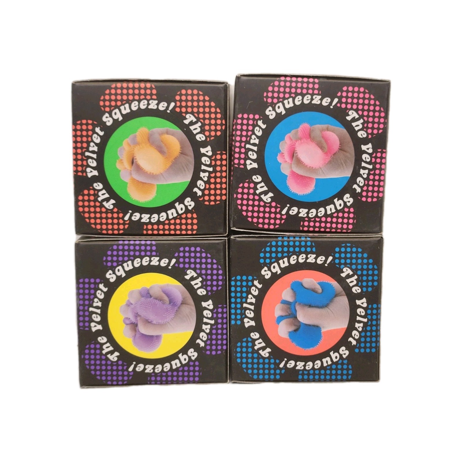 Needoh FUZZBALL Flower Power (Set Of 4) Blue,,Orange,Purple,Pink (FREE Shipping)