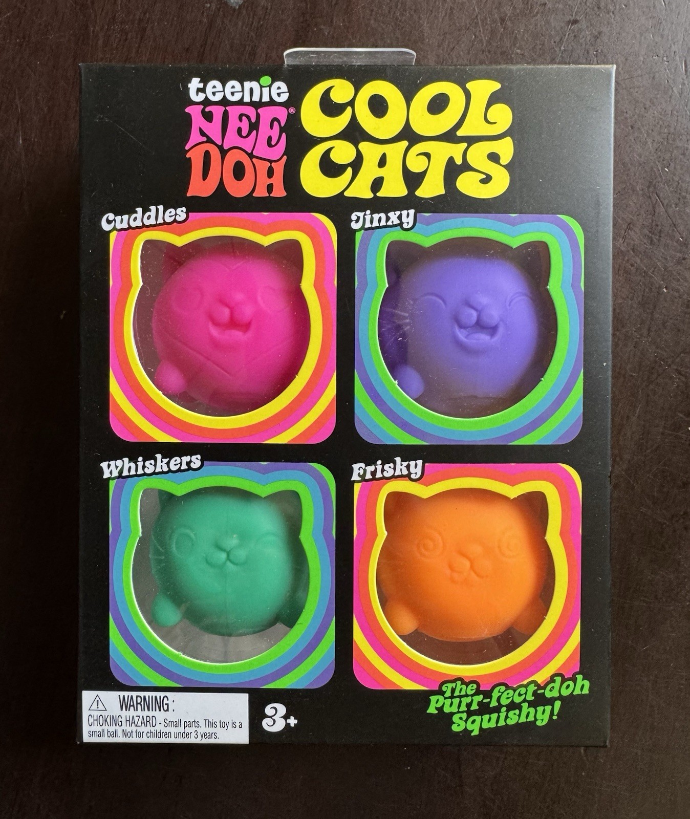(LOT OF 6) NeeDoh Teenie Cool Cats Display 4 pack Squishy Nee Doh Mini Kittens