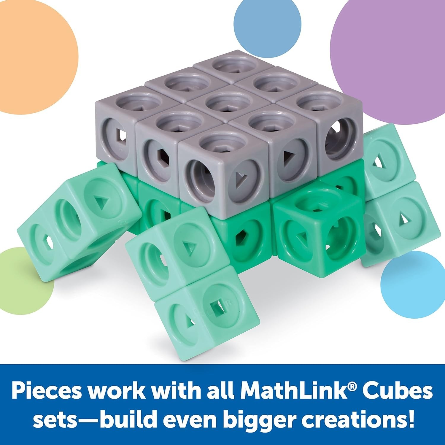 115-Piece MathLink Cubes Set for Kindergarten: Dive into Sea-Themed Learning Fun