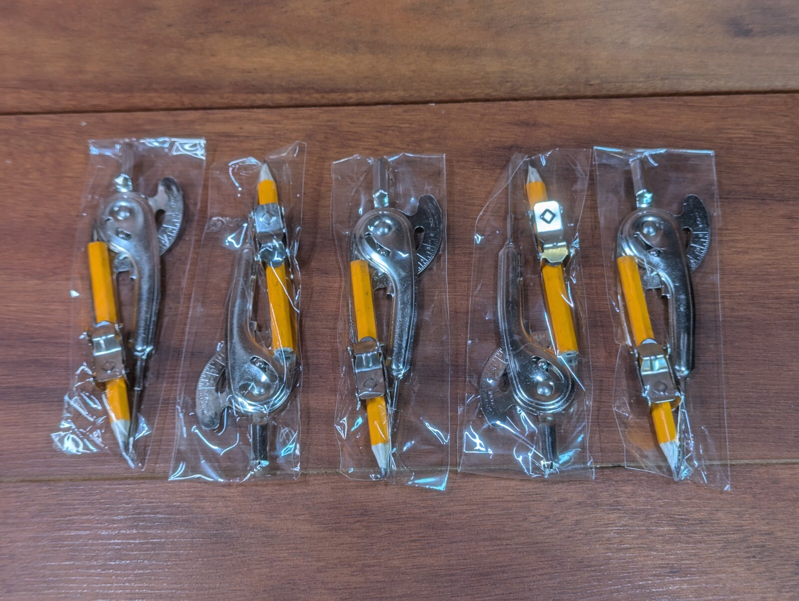 Long Point Ball Bearing Compass, Draws Circles Up to 12″ Dia. Geometry Tool 5 Pk