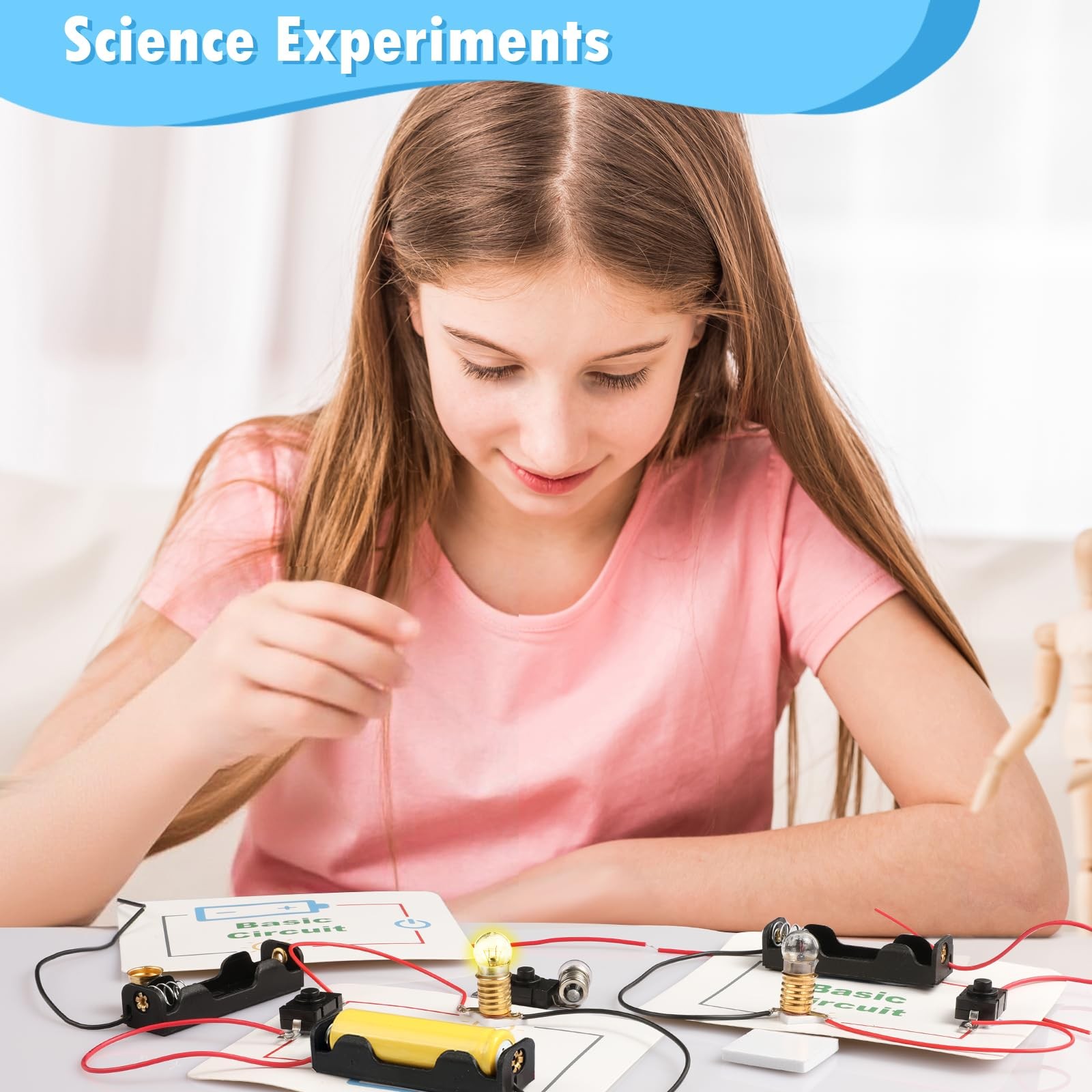 20 Sets STEM Electric Circuit Kit for Kids Age 8-12, 4.9 x 7.8 x 2.5 inches