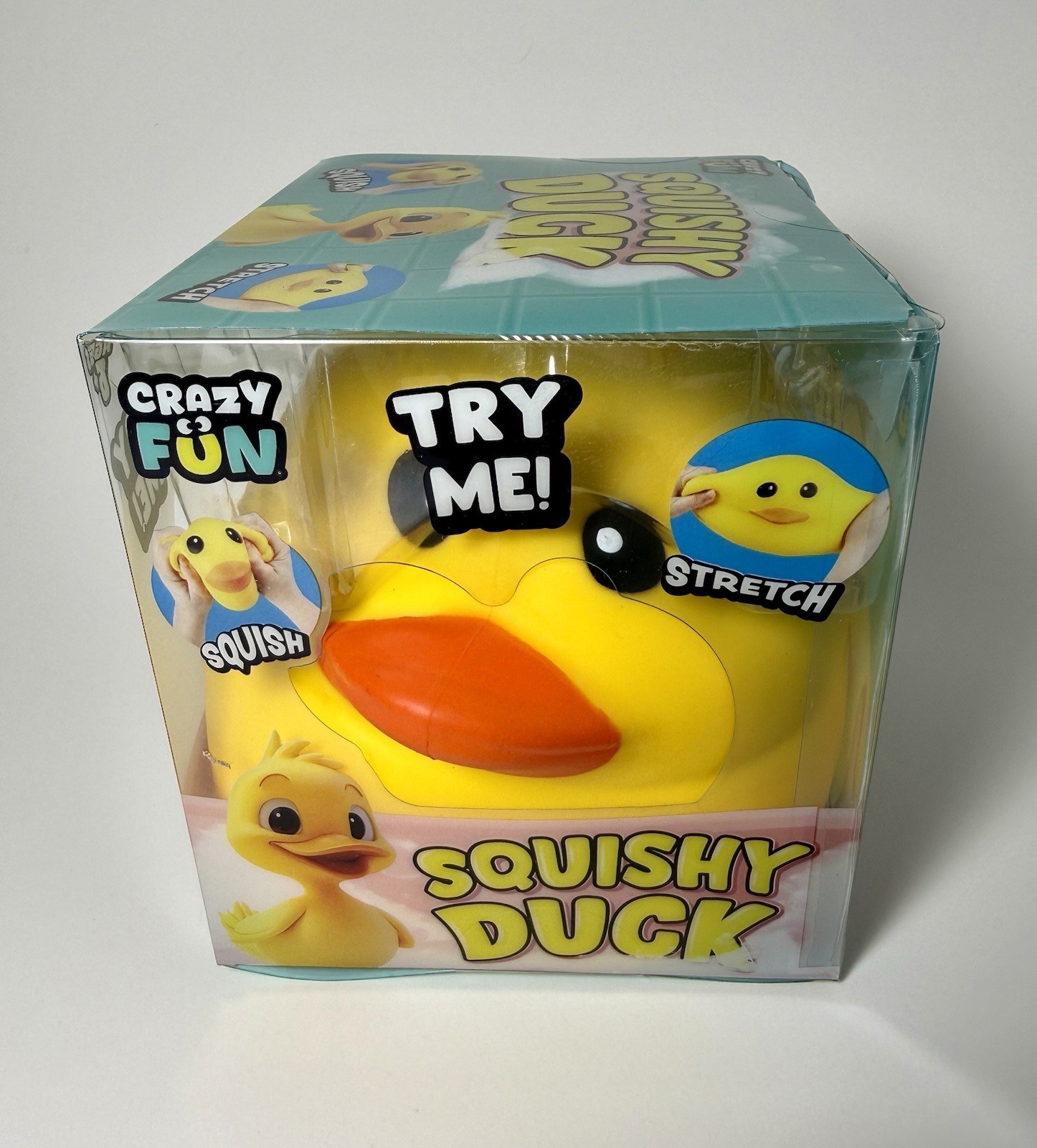 Crazy Fun Jumbo Squishy Duck Squeeze Stretch Toy Yellow Orange Sensory RMS