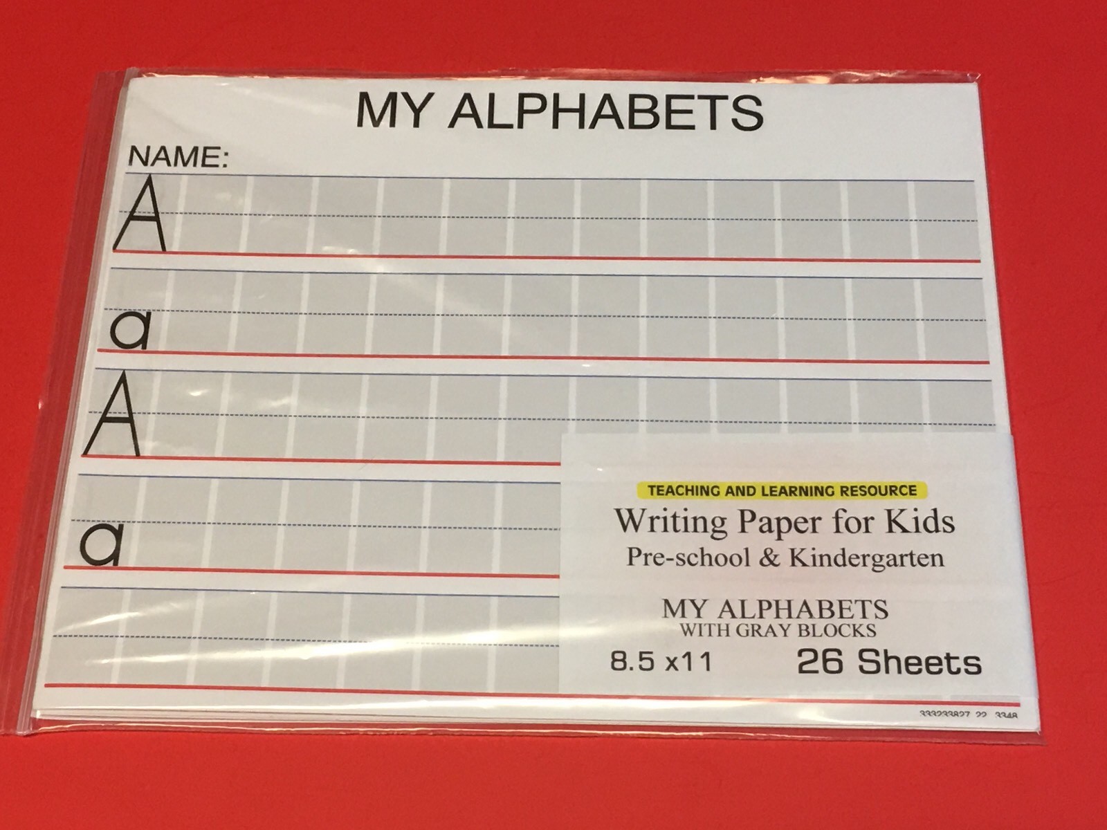 Writing Paper for Kids – My Alphabets – 11X 8.5 in, 20 lb, 25 sheets