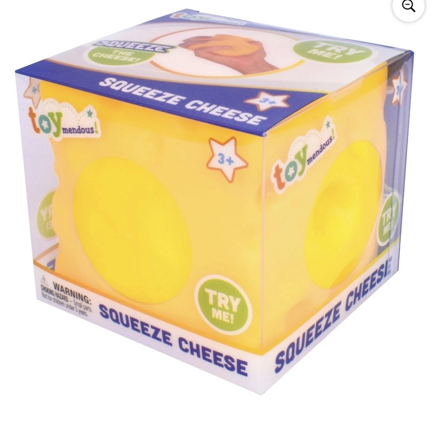 Toymendous! Squeeze Cheese Block Large Squishy Stress Relief Fidget Sensory New