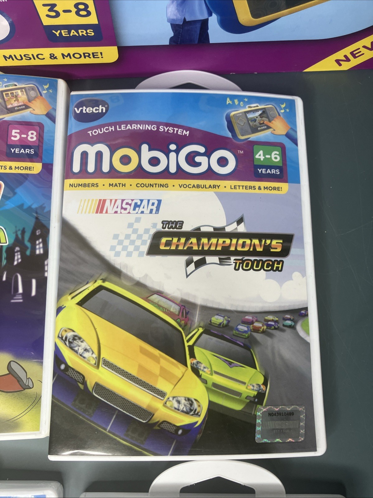 VTech MobiGo Touch Learning System Bundle + 5 Games + Car Adapter Tested