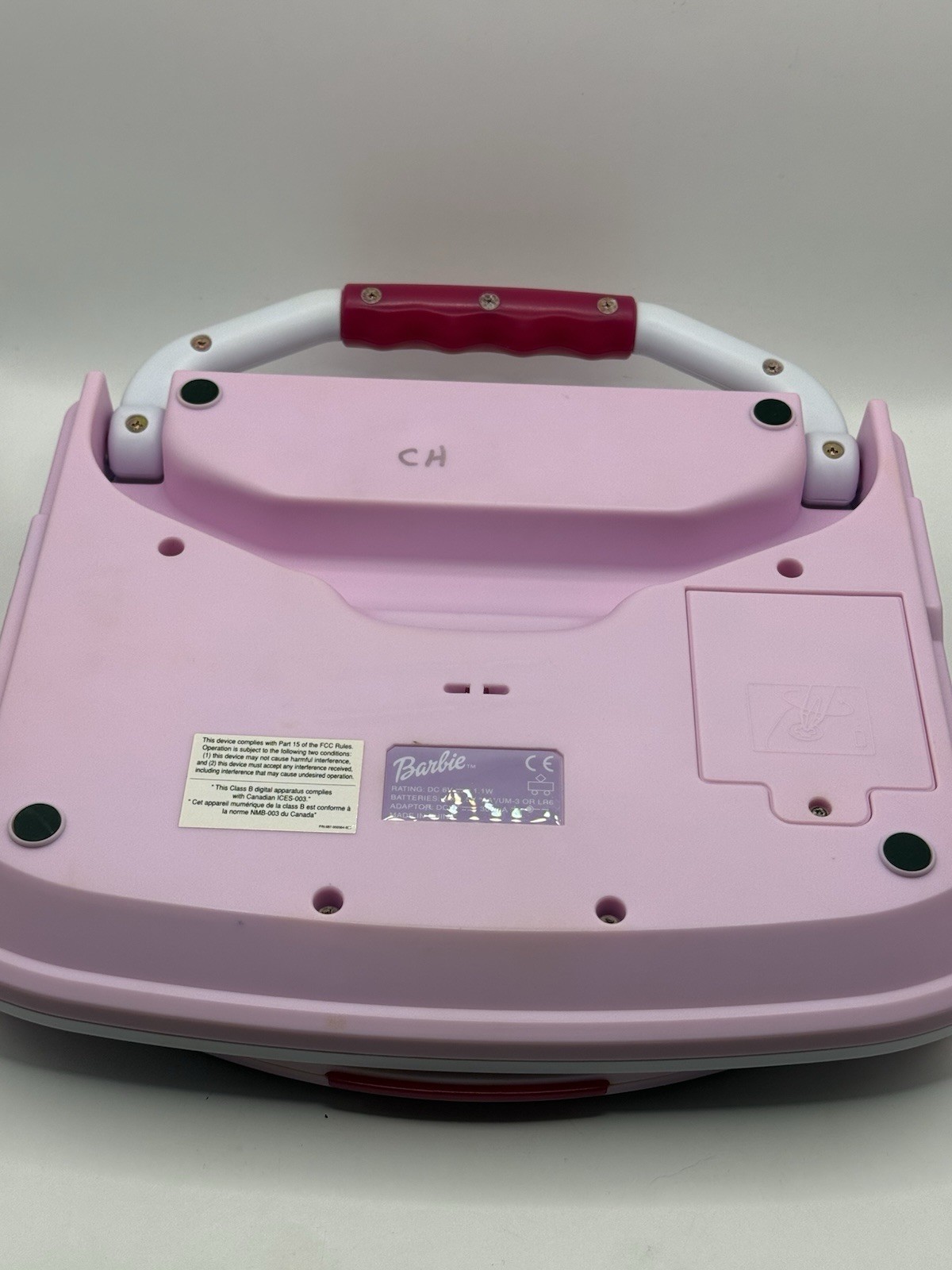 Barbie B-Book Learning Laptop Oregon Scientific 2002 w/Manual Mouse Pad TESTED
