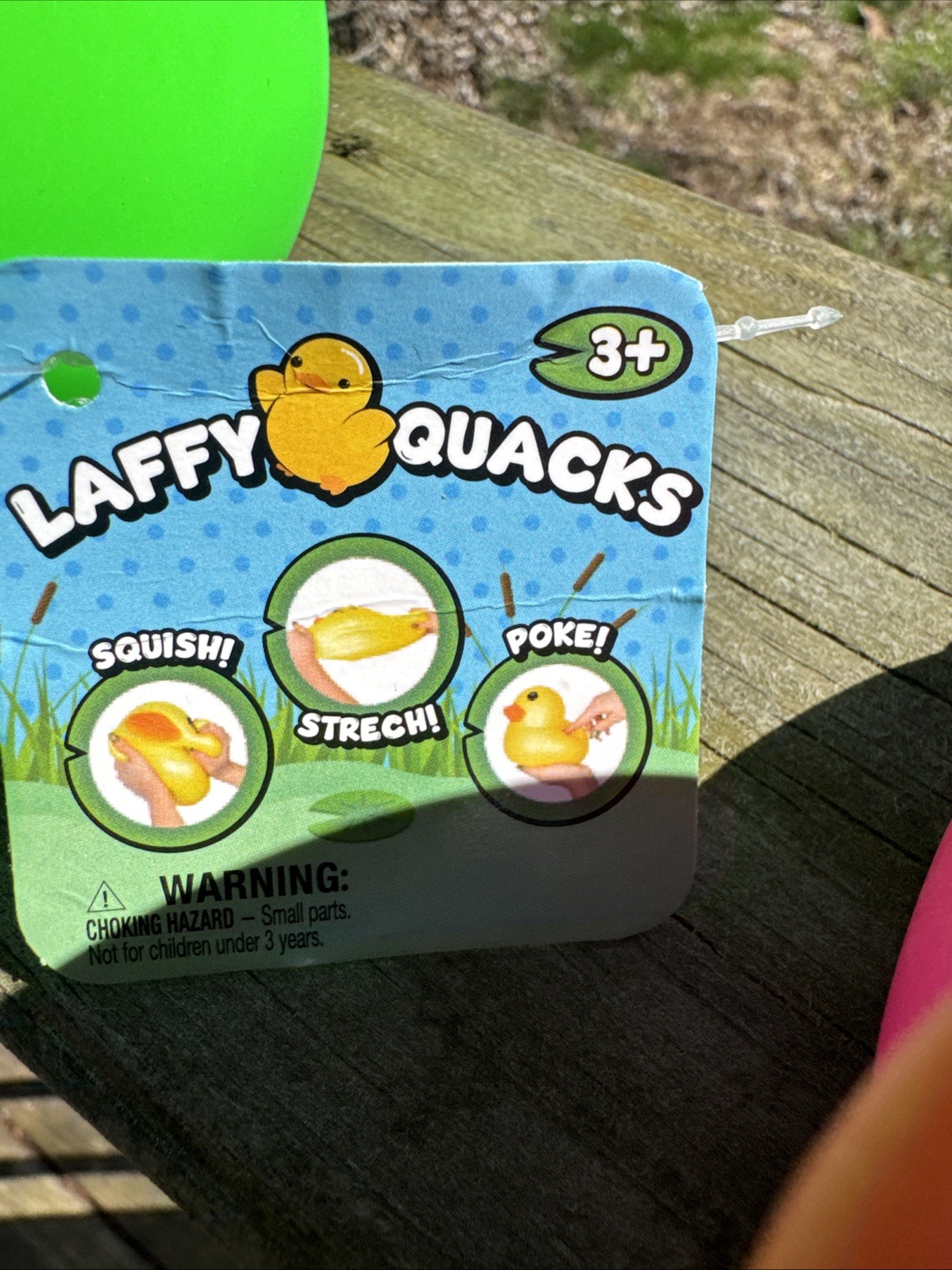 Set Of 2 Squishy Neon Pink Green Duck Ducks Sunny Days JUMBO SQUISHY AUTHENTIC