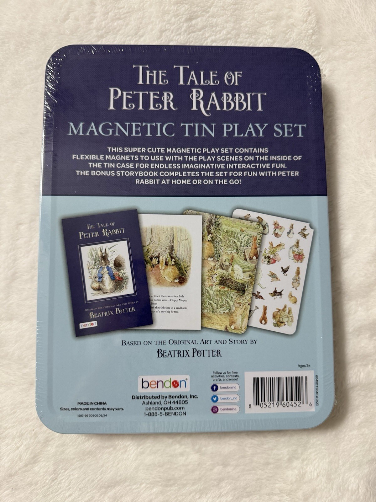 Magnetic Tin Play Set, The Tale of Peter Rabbit, Ages 3+, Brand New.