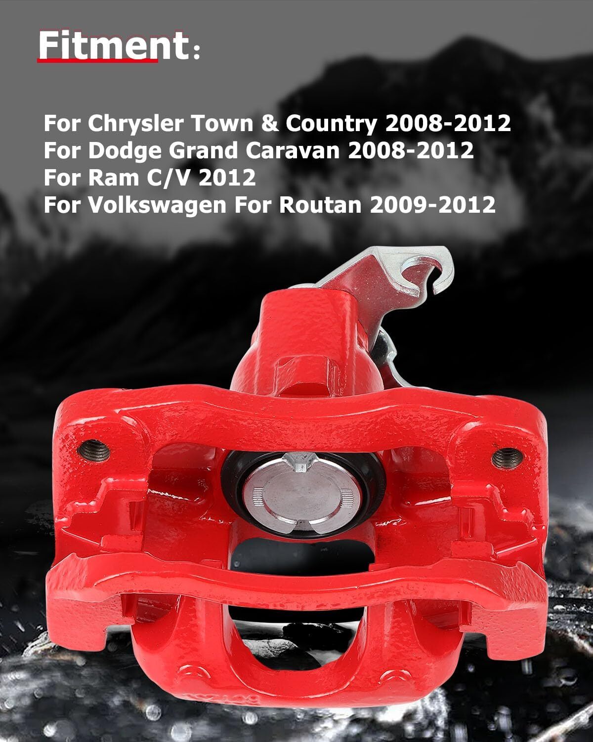 cciyu 18B5081 18B5080 Rear Left & Right Brake Calipers with Bracket For Chrysler