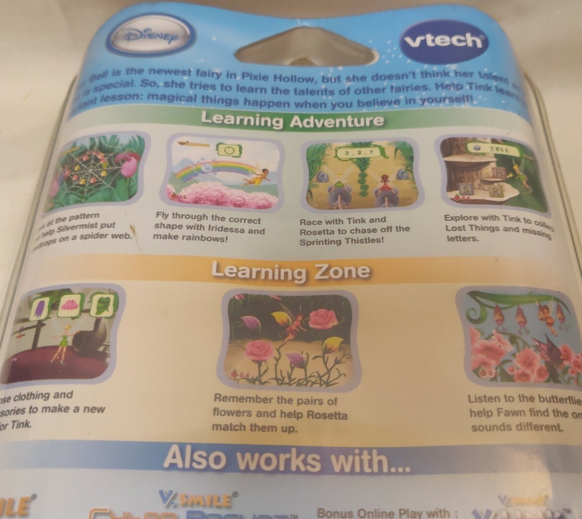 Vtech VSmile Motion Active Learning System Disney Fairies Tinker Bell New in Box