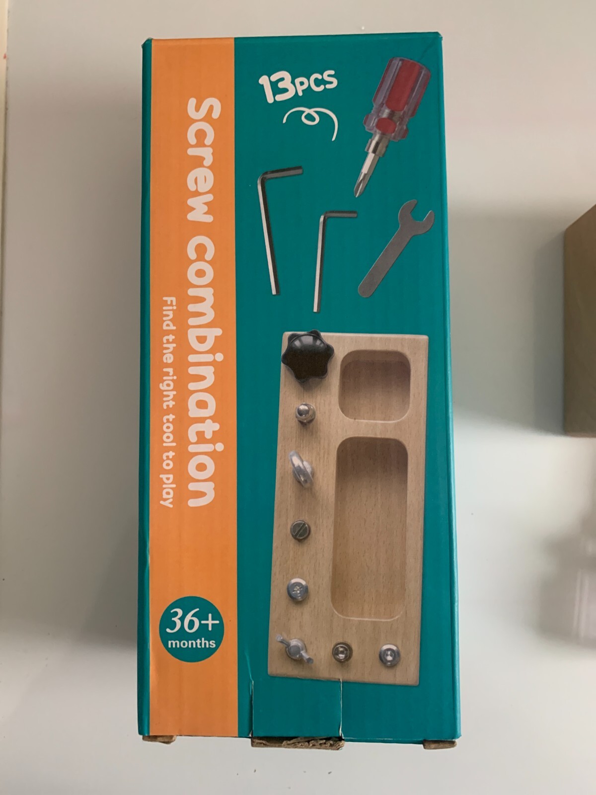 13 Pcs Kids Montessori Screwdriver Board Set Wooden Screw Driver Activities