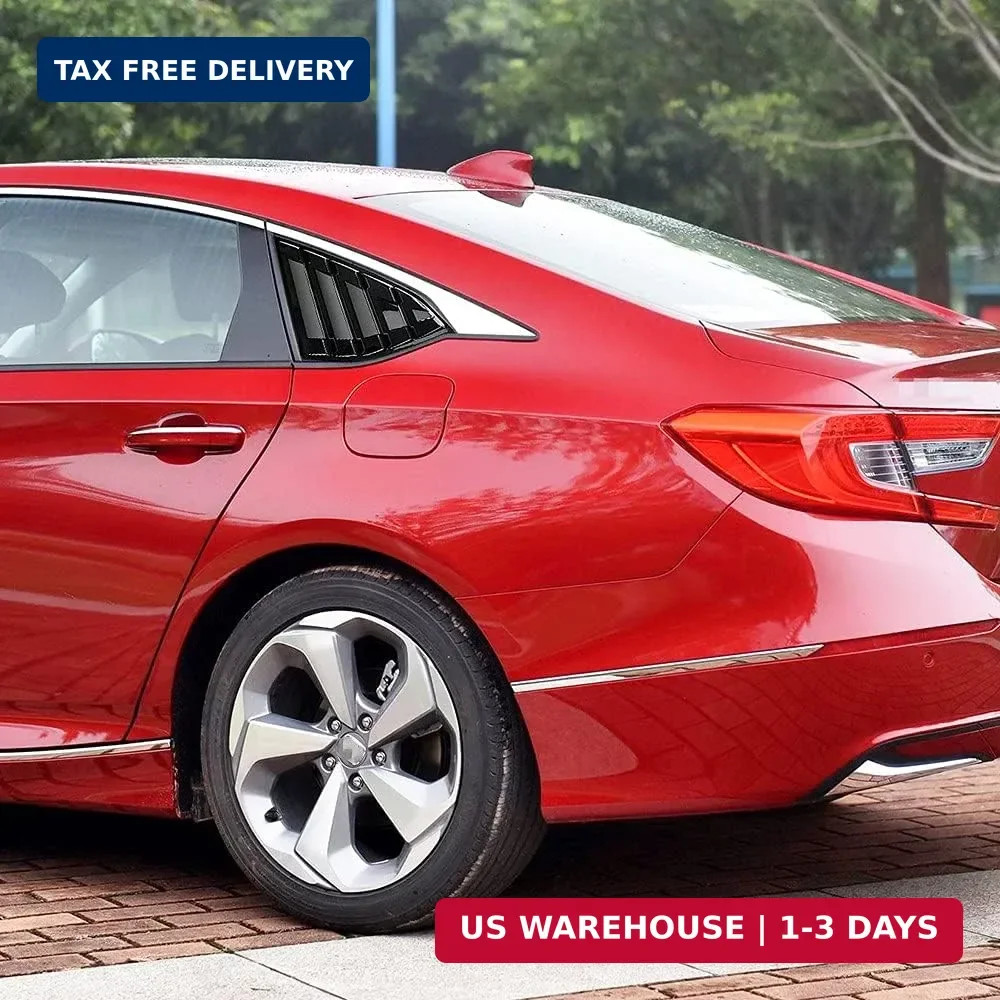 Rear Side Window Louvers Compatible for Honda Accord 2022 2021 2020 2019 2018 Ac