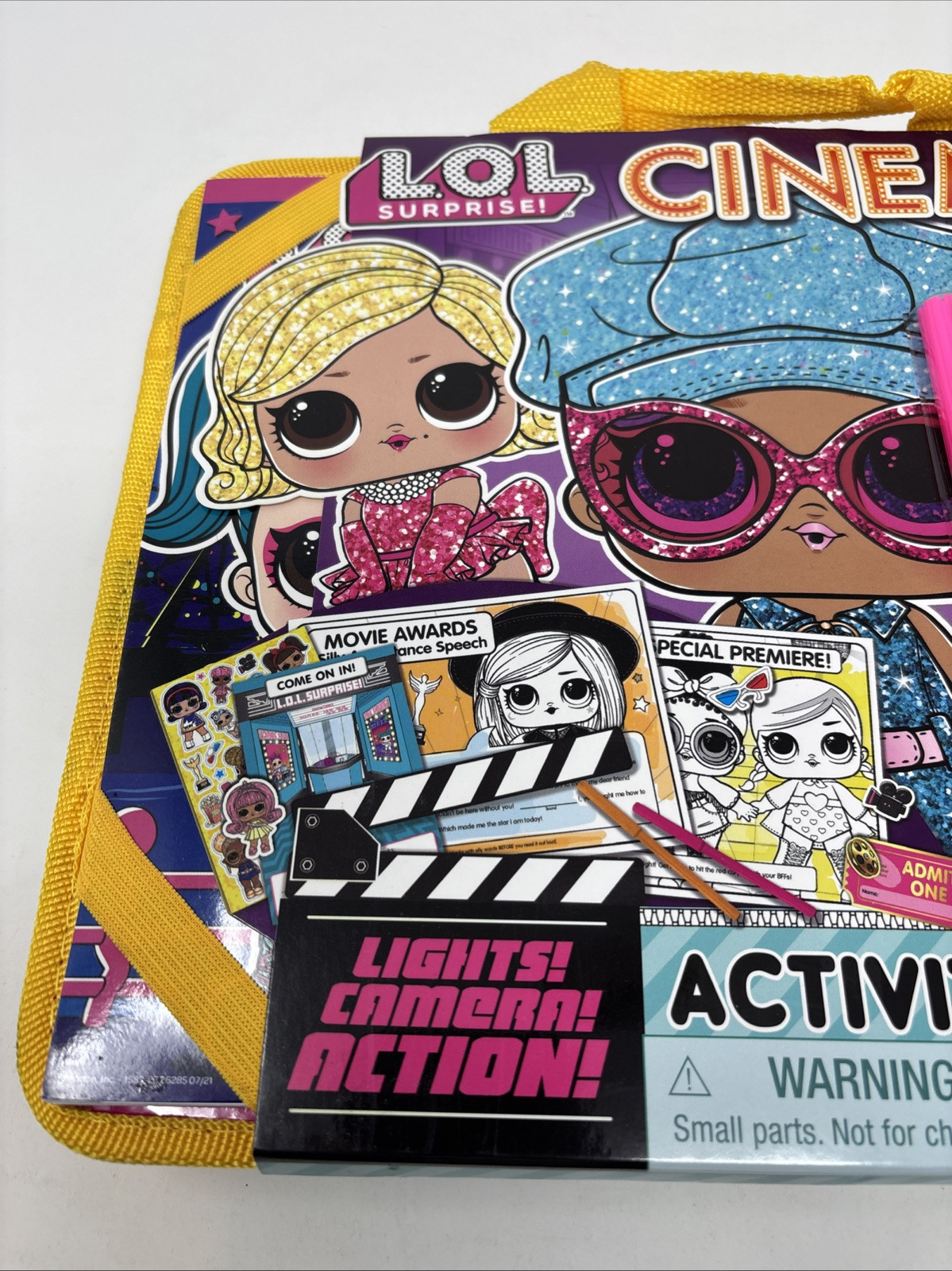 LOL Surprise Cinema Darlings Activity Lap Desk Set New Markers Stickers Games