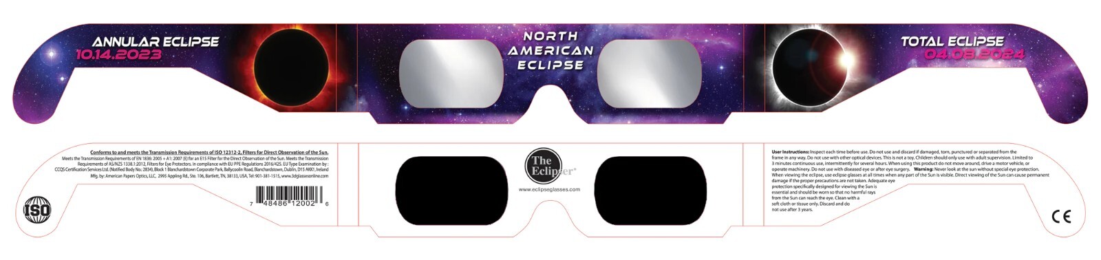 25 BULK Pack Solar Eclipse Glasses ISO Certified NASA Approved Brand New 25