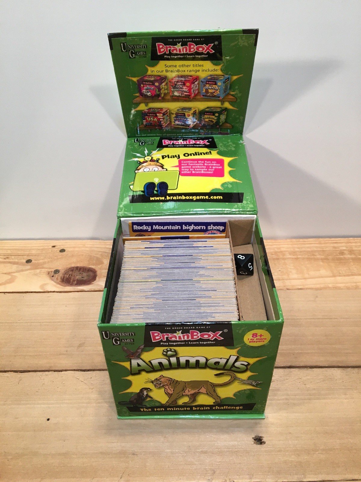 University Games BrainBox Memory Game Animals Edition Ages 8 and Up