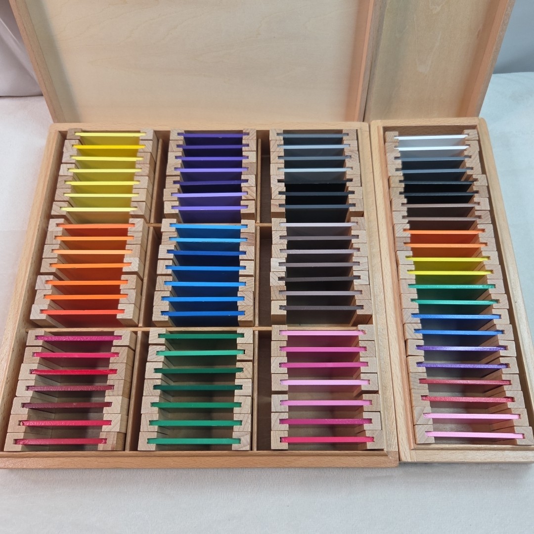 Montessori Color Tablets Boxes 2 & 3 Large Set 63 Pieces + 22 Piece Set Total 85
