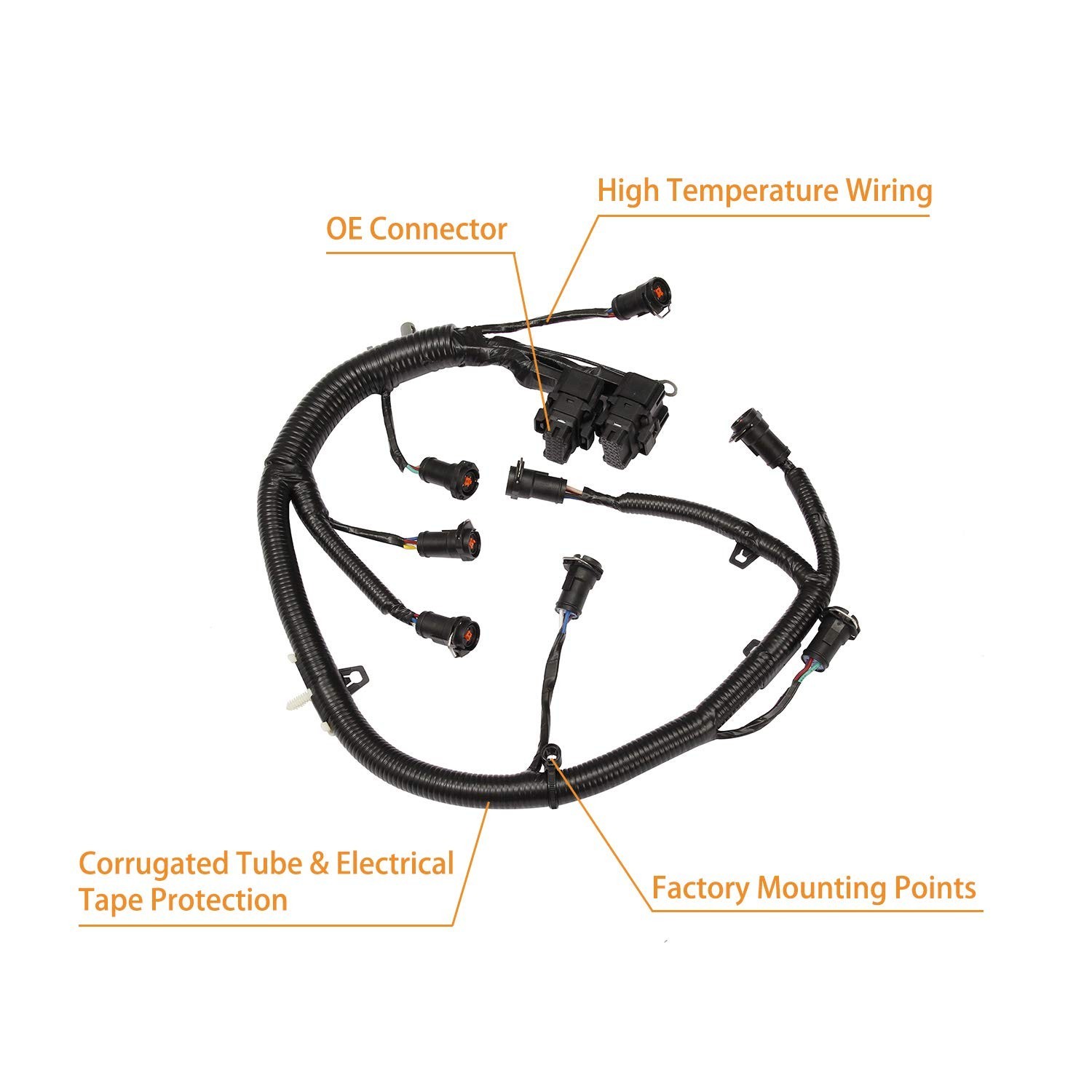 FICM Engine Fuel Injector Complete Wiring Harness | for Ford 6.0L Powerstroke Di