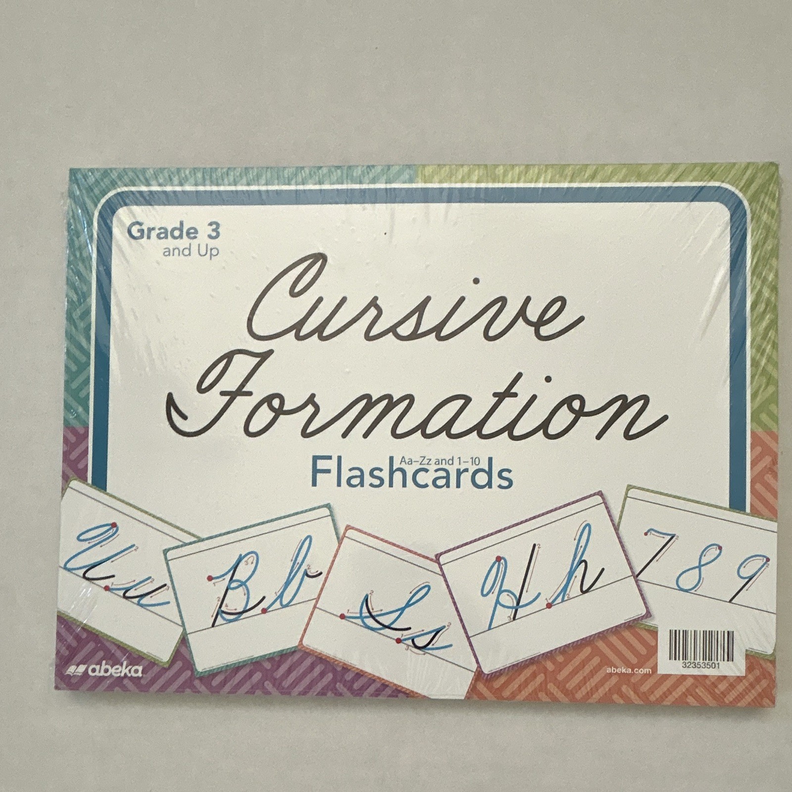 Abeka Cursive Formation Flashcards A-Z & 1-10, Age 8-11 Years