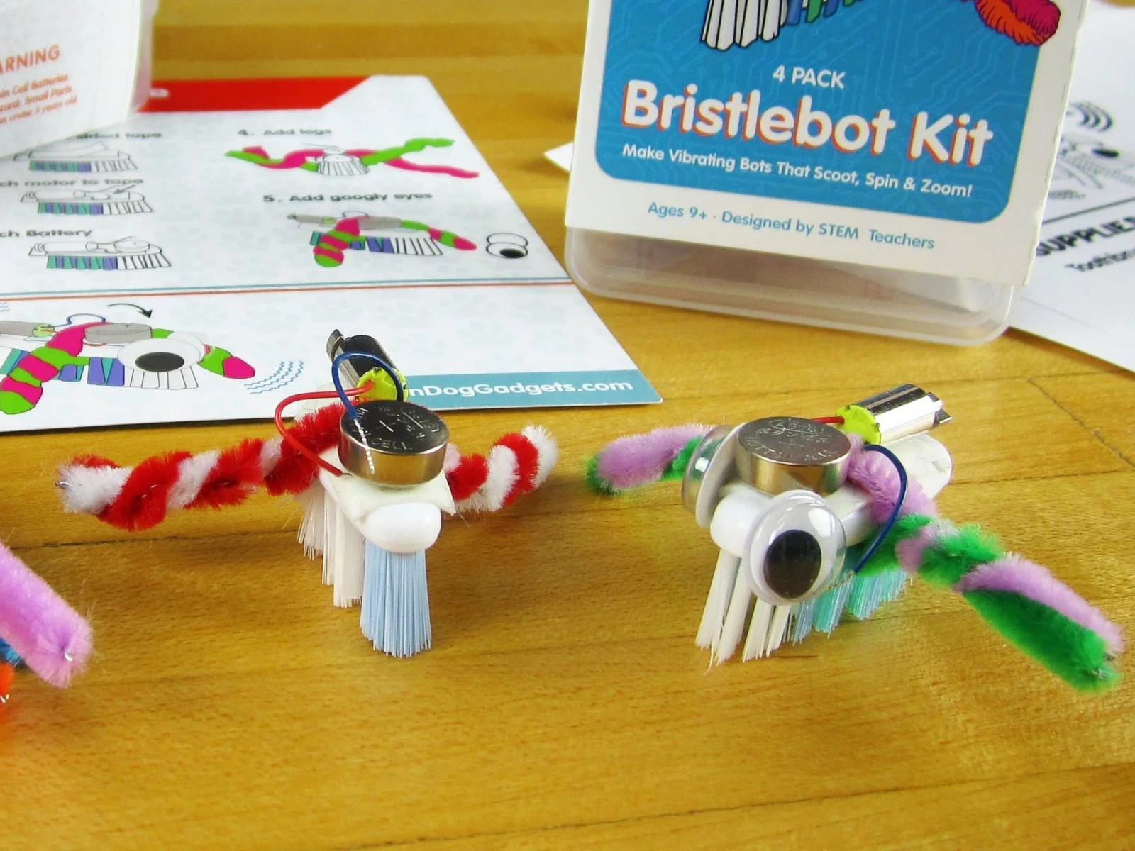 Bristlebot Kits: Includes 4 of the 4-Packs by Browndog Gadgets, US Seller