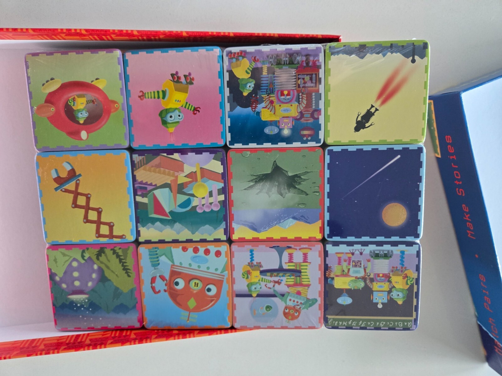 Eeboo Robot Memory And Matching Game Preschool Complete 2008 NEW NIB