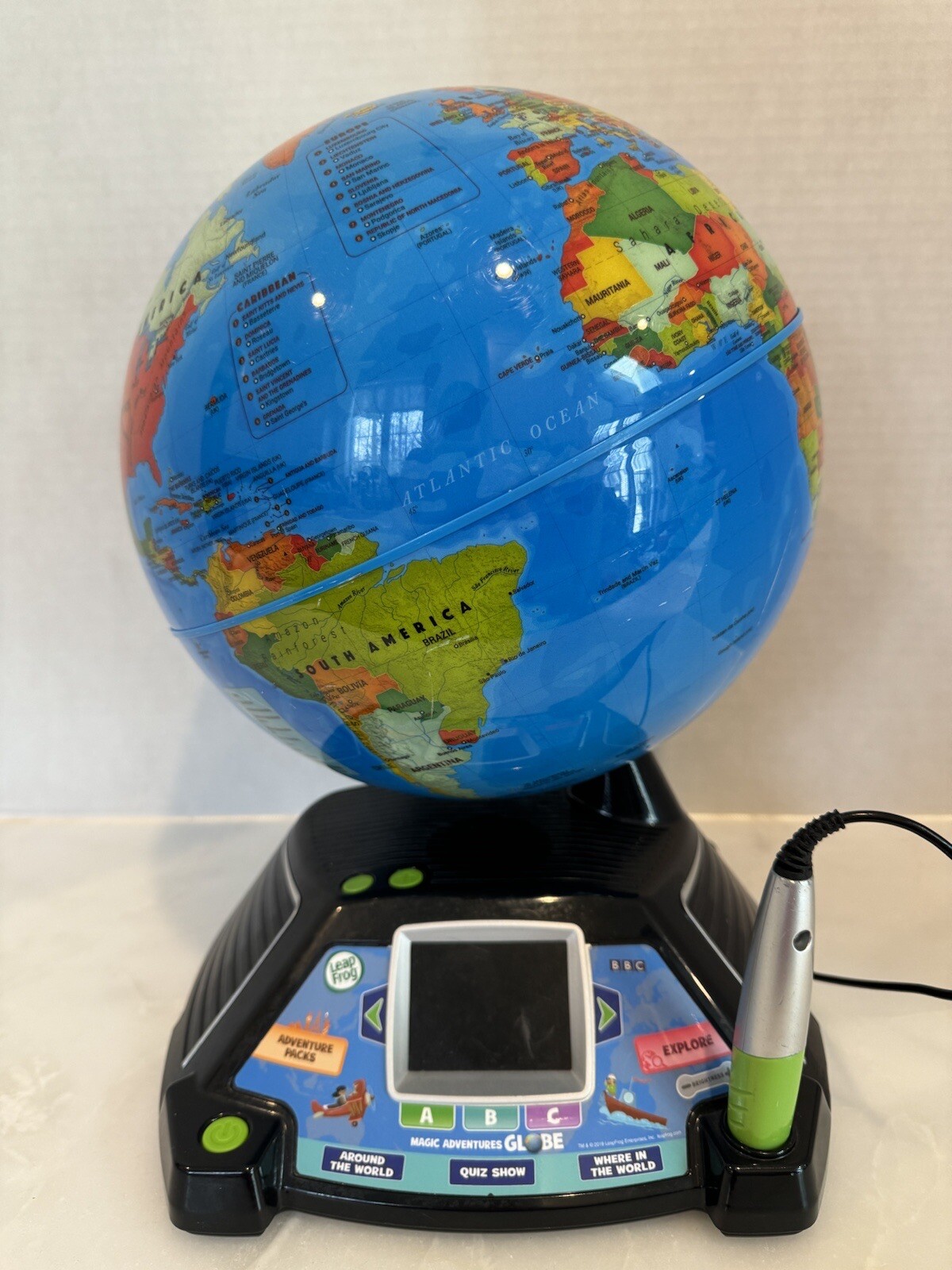 Leap Frog Magic Adventures Globe With Pen Leapfrog Educational Toy – Works!