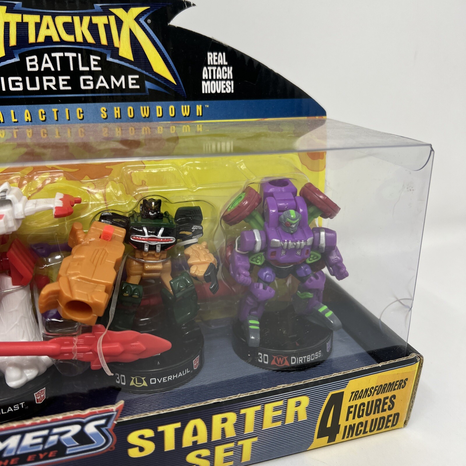 Transformers Attacktix Battle Game w/ Skyblast Overhaul Dirtboss Figures New