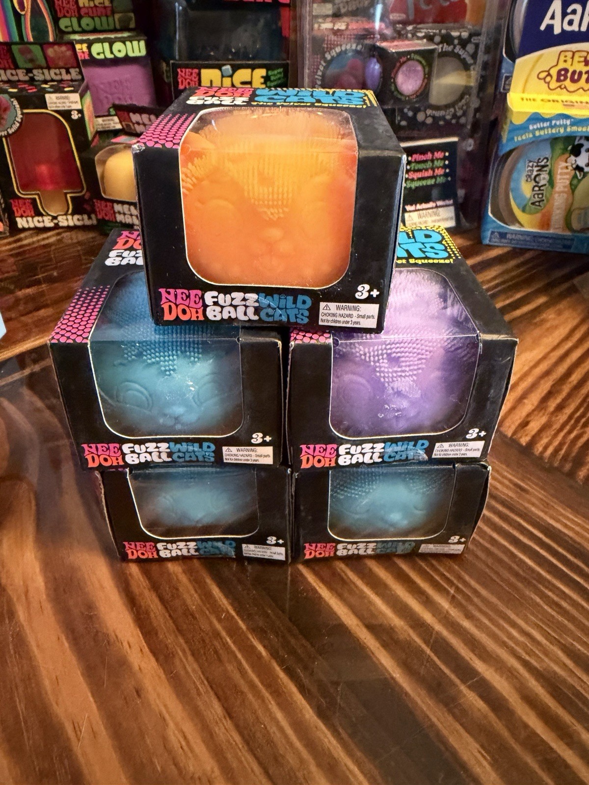 Needoh Fuzz Ball Wild Cat Random color (1) – The Velvet Squeeze!