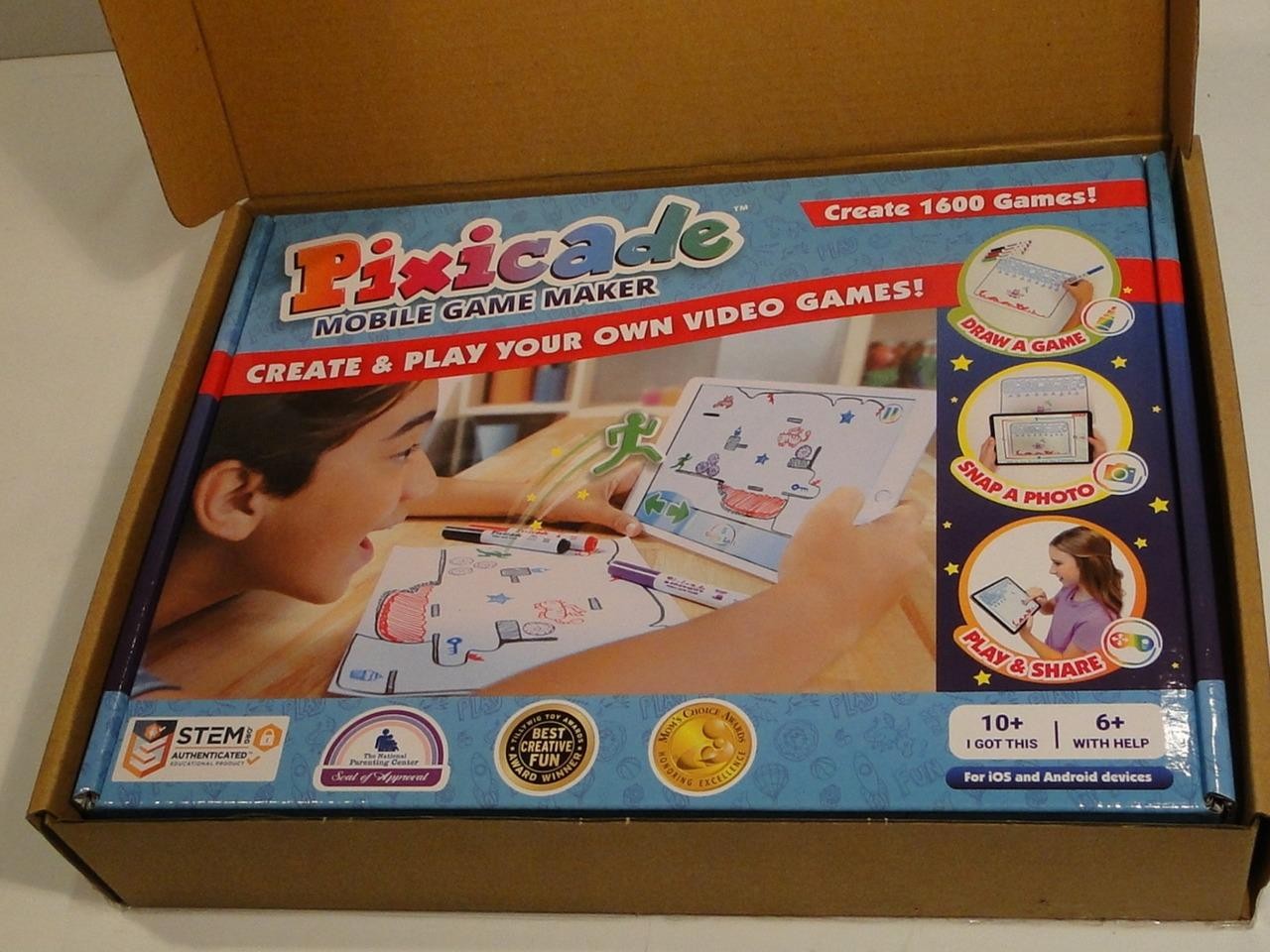 Pixicade Mobile Game Maker STEM Activity Create & Play, 1200 Games NEW