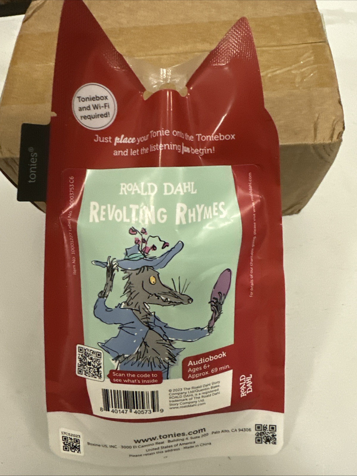 Tonies Revolting Rhymes & Other Stories Audio Toy Figurine from Roald Dahl