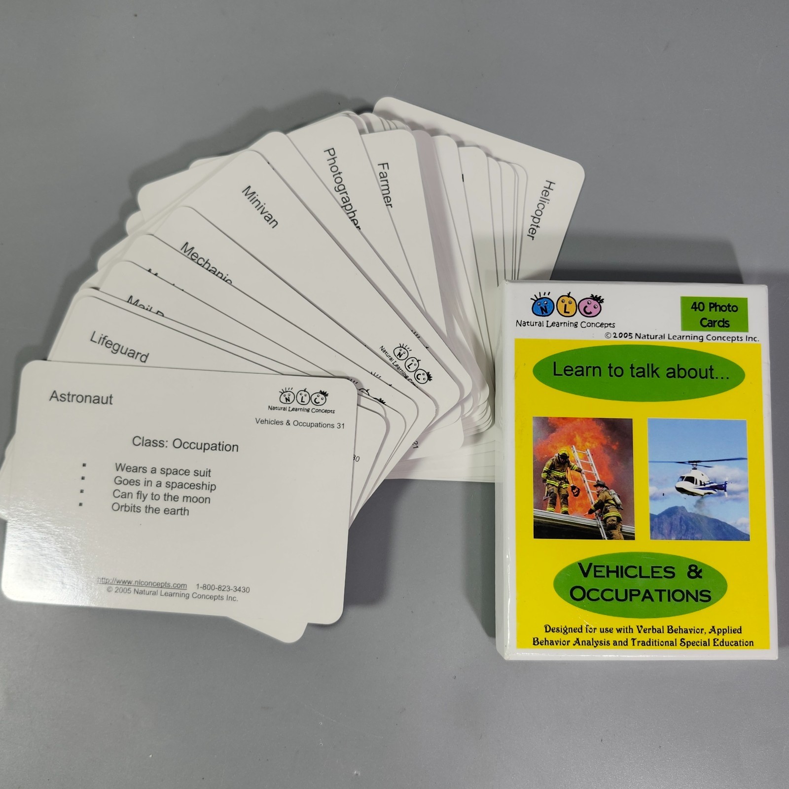 Learning Concepts Learn To Talk About Pre-K Speech Autism Photo Plash Cards Lot