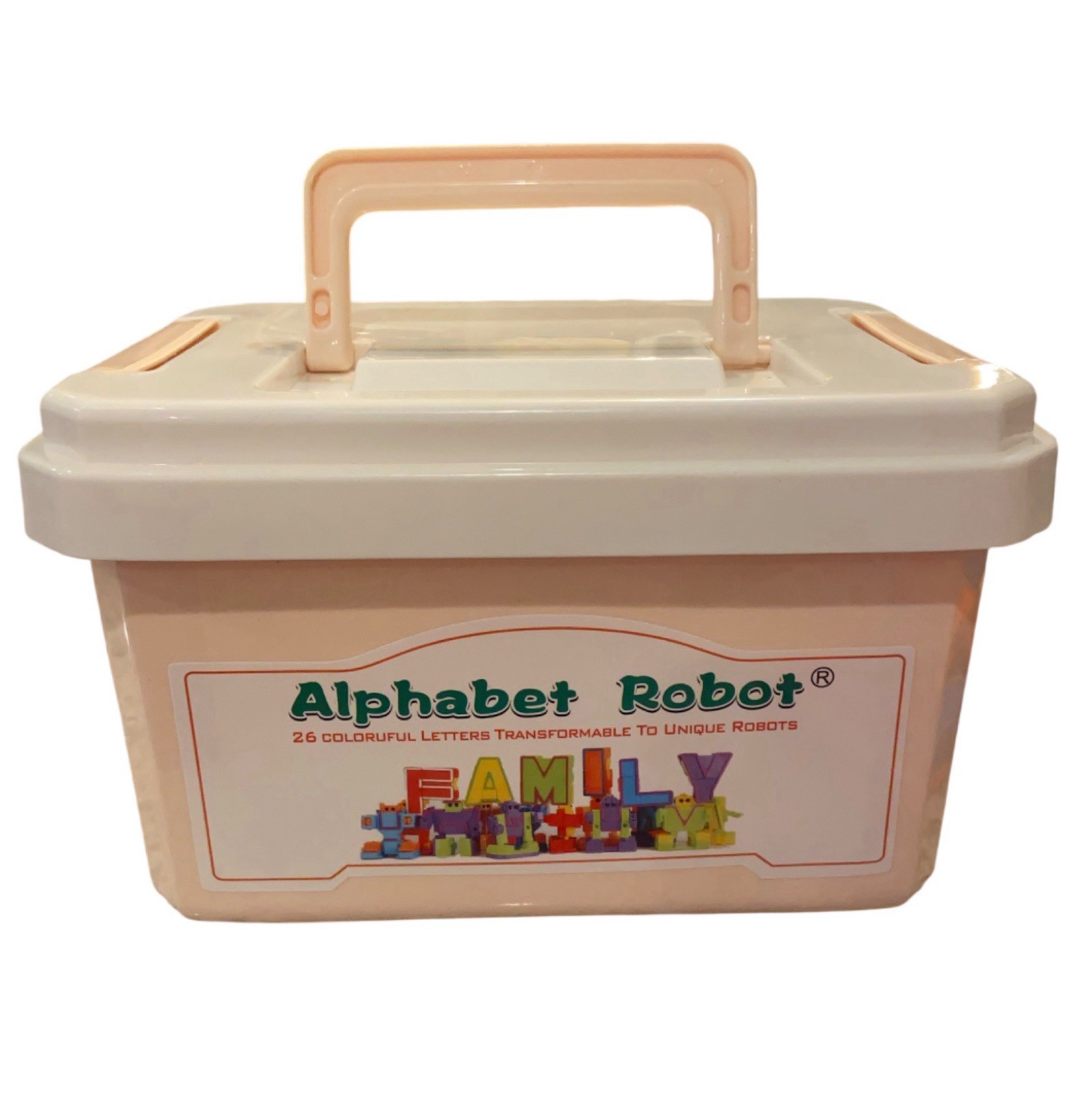 Alphabet Robot Transformers W/ Storage Box EUC Educational Toy 26 Letters