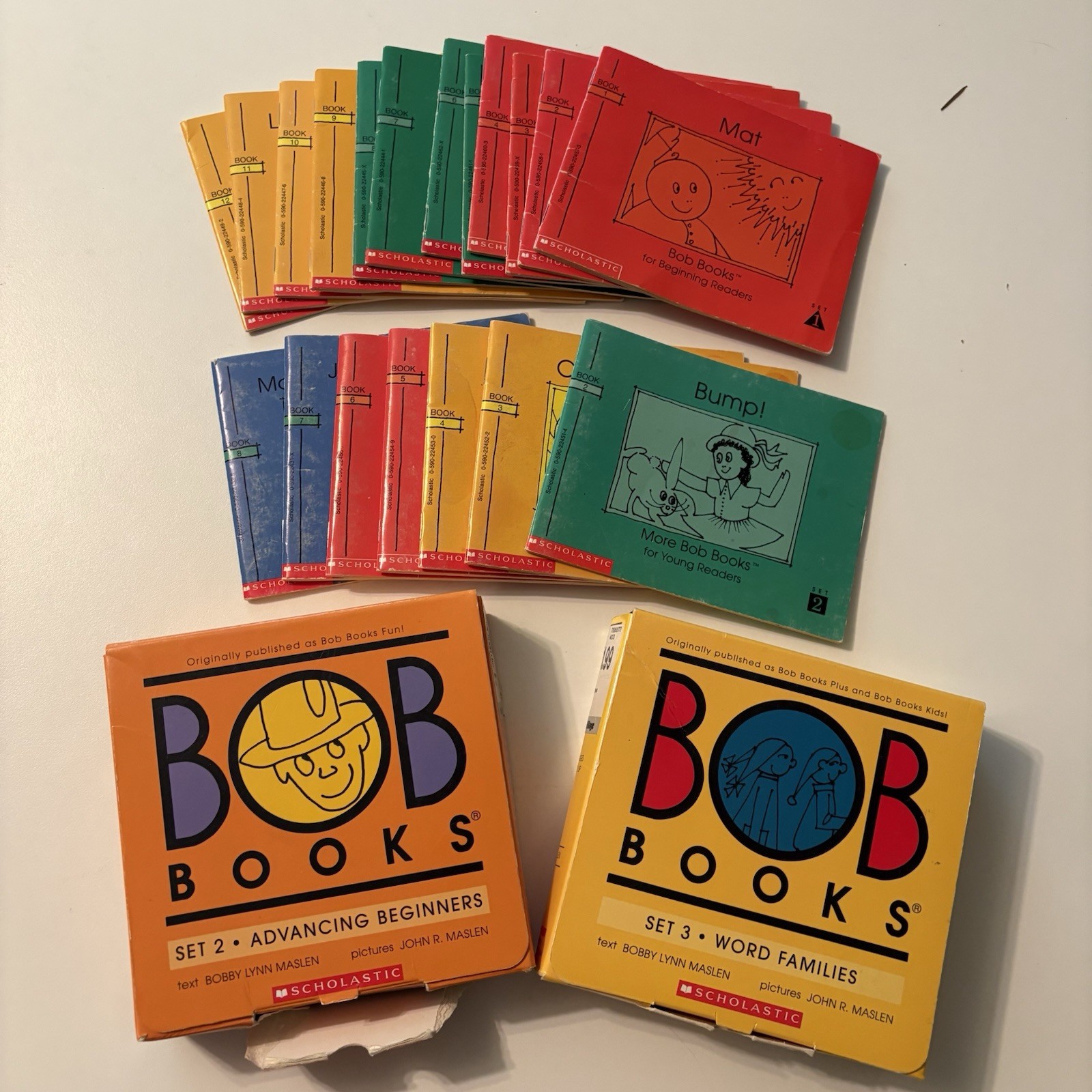Scholastic Bob Books Four Sets Reading & Writing Preschool Kindergarten Ages 4-7