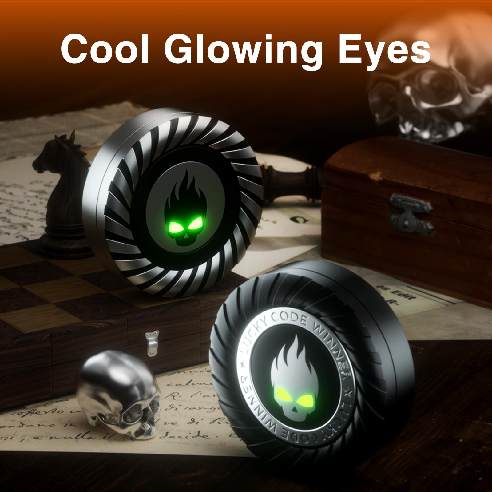 3-in-1 Metal Fidget Spinner – Professional EDC Haptic Slider & Small, Silver