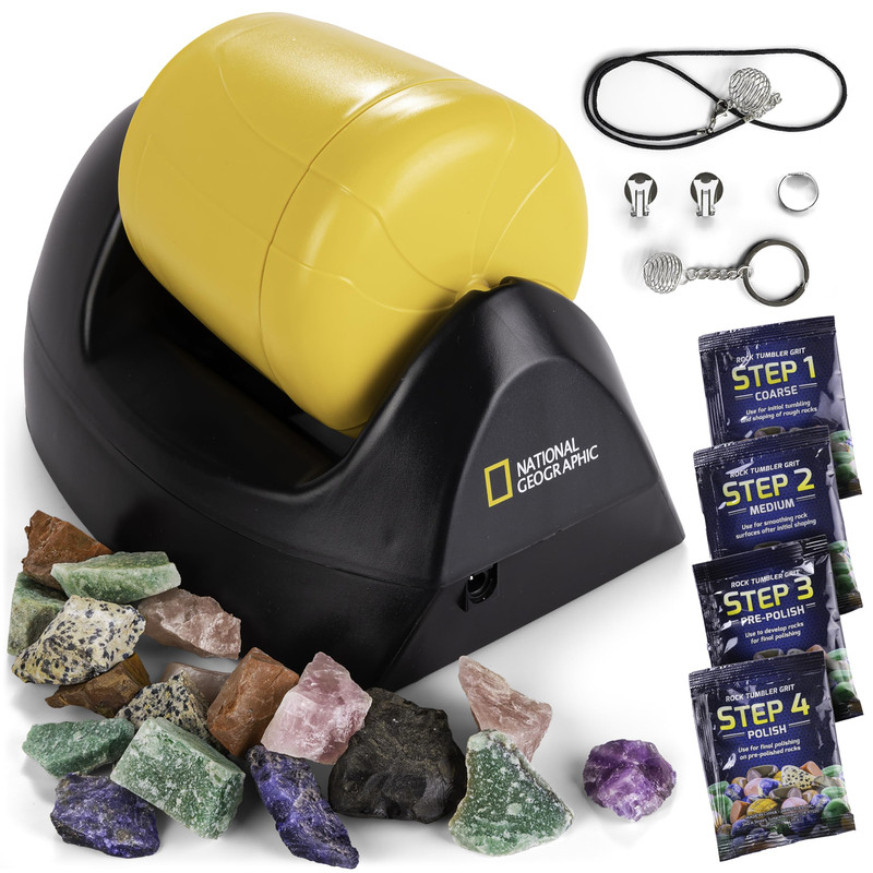 Blue Marble National Geographic Starter Rock Tumbler Kit – Durable Leak-Proof