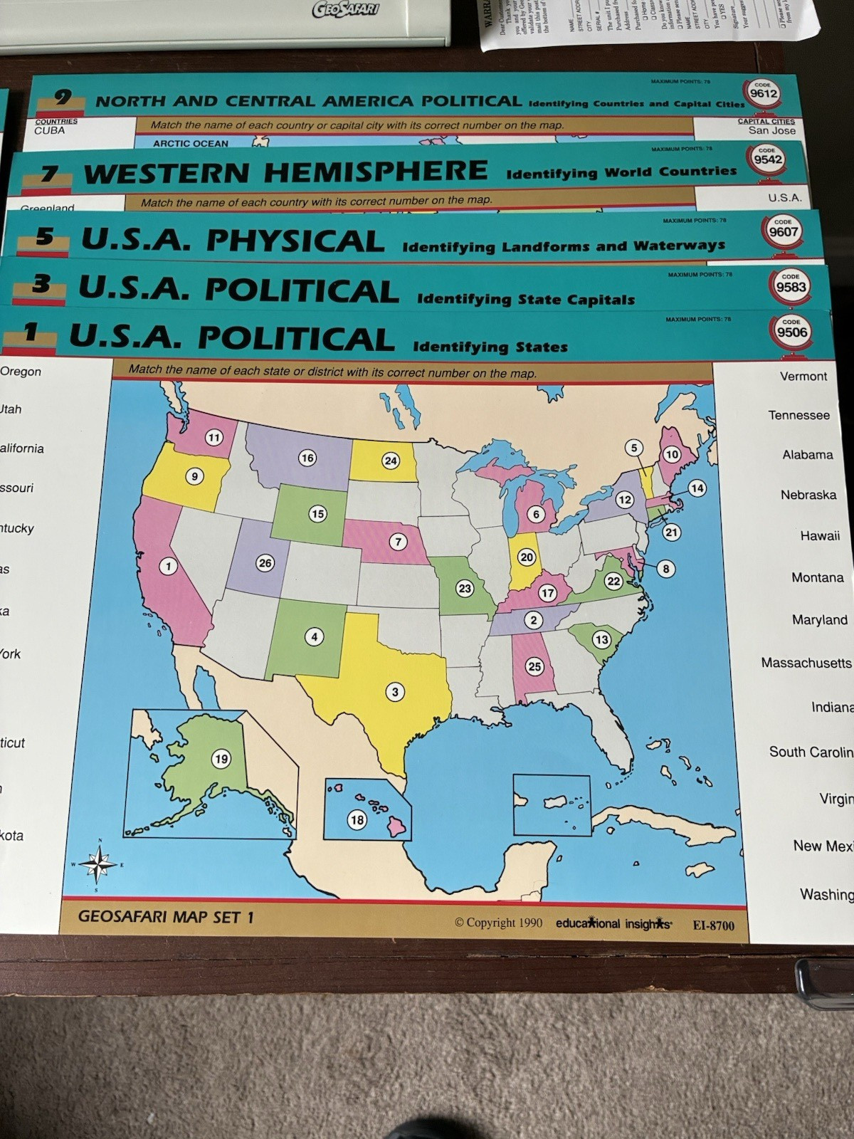Vintage GeoSafari Geo Safari EI-8700 Electronic Learning Game with 20 Lessons