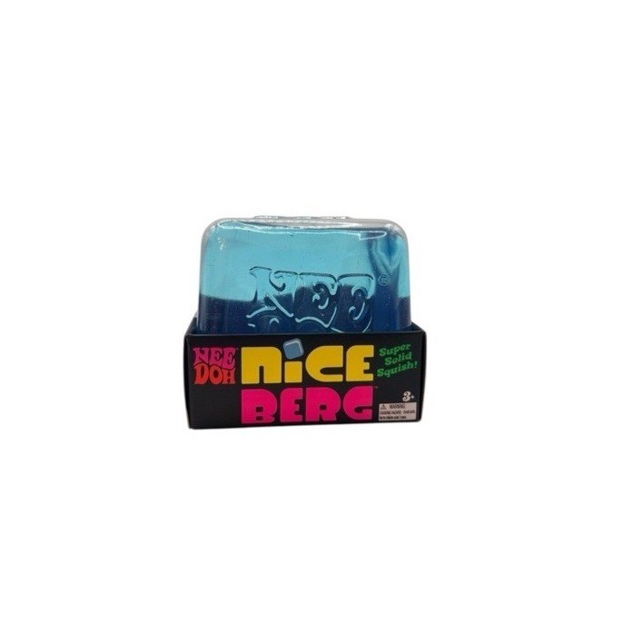 NeeDoh Nice Berg Blue XL Giant Nee Doh Niceberg Solid Tik Squish Cube Ice Block