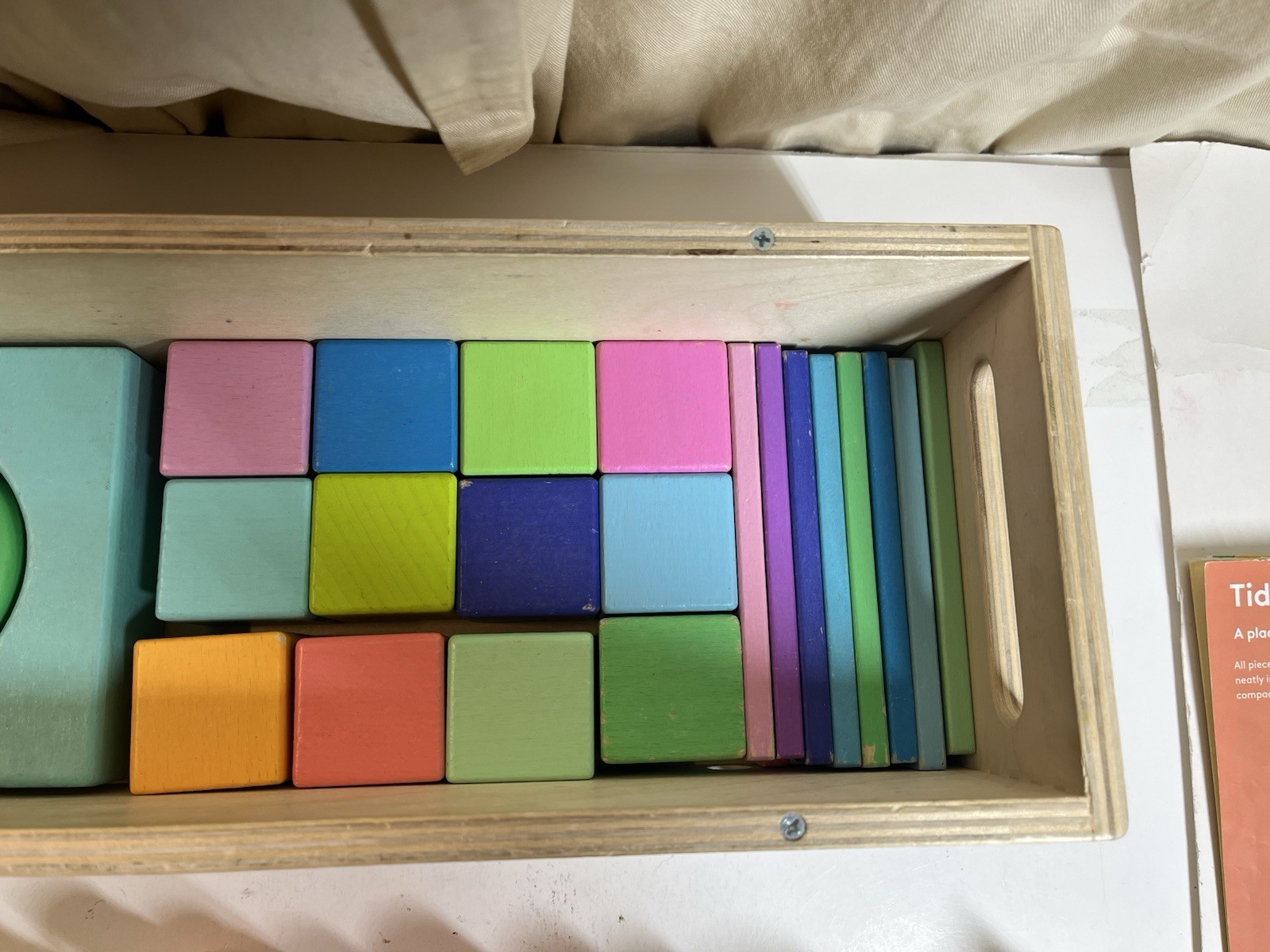 LOVEVERY The Block Shape Wooden Montessori Kids 59 Pieces Incomplete READ