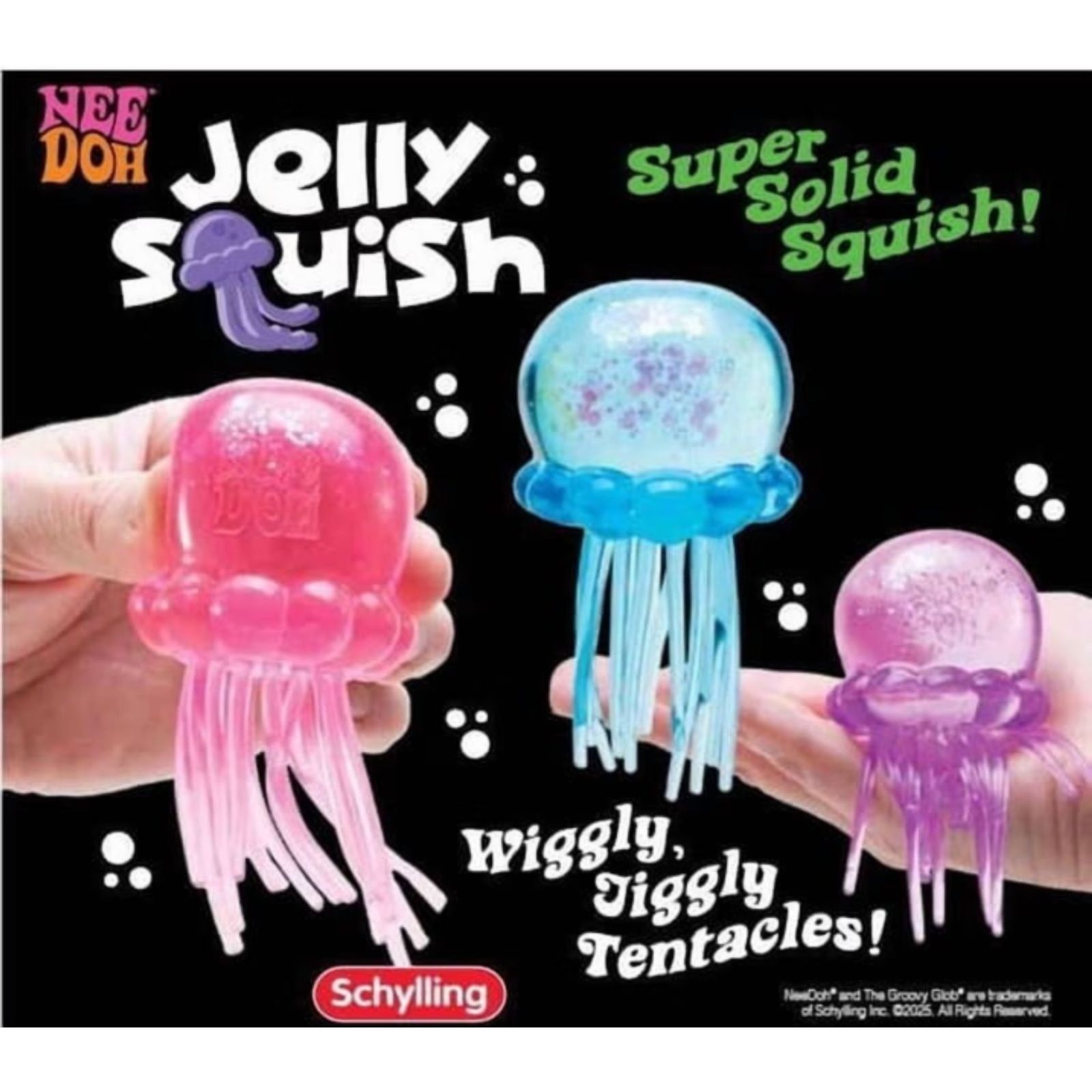Needoh Jelly Squish Blue Jellyfish Sensory Toy Fidget New Sealed Box Authentic