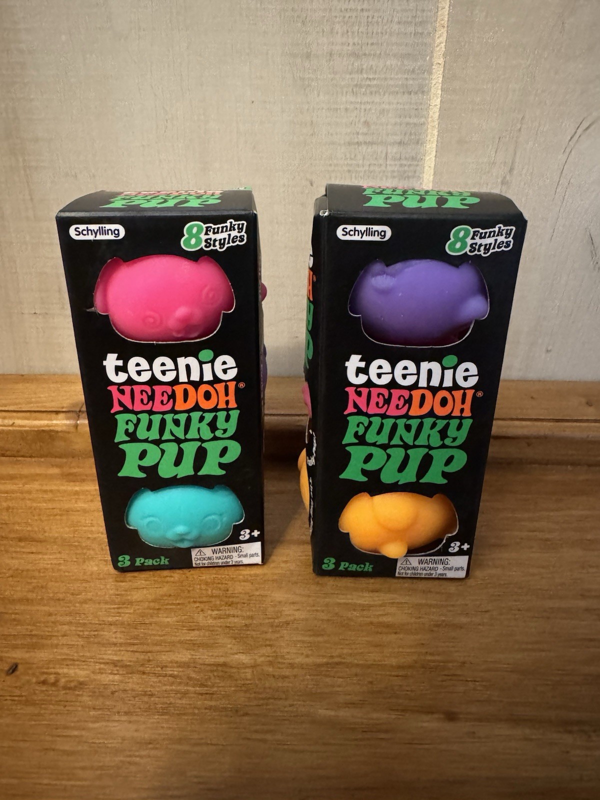 NEEDOH Teenie Funky Pup 2 Pack Set of 6 sealed in hand