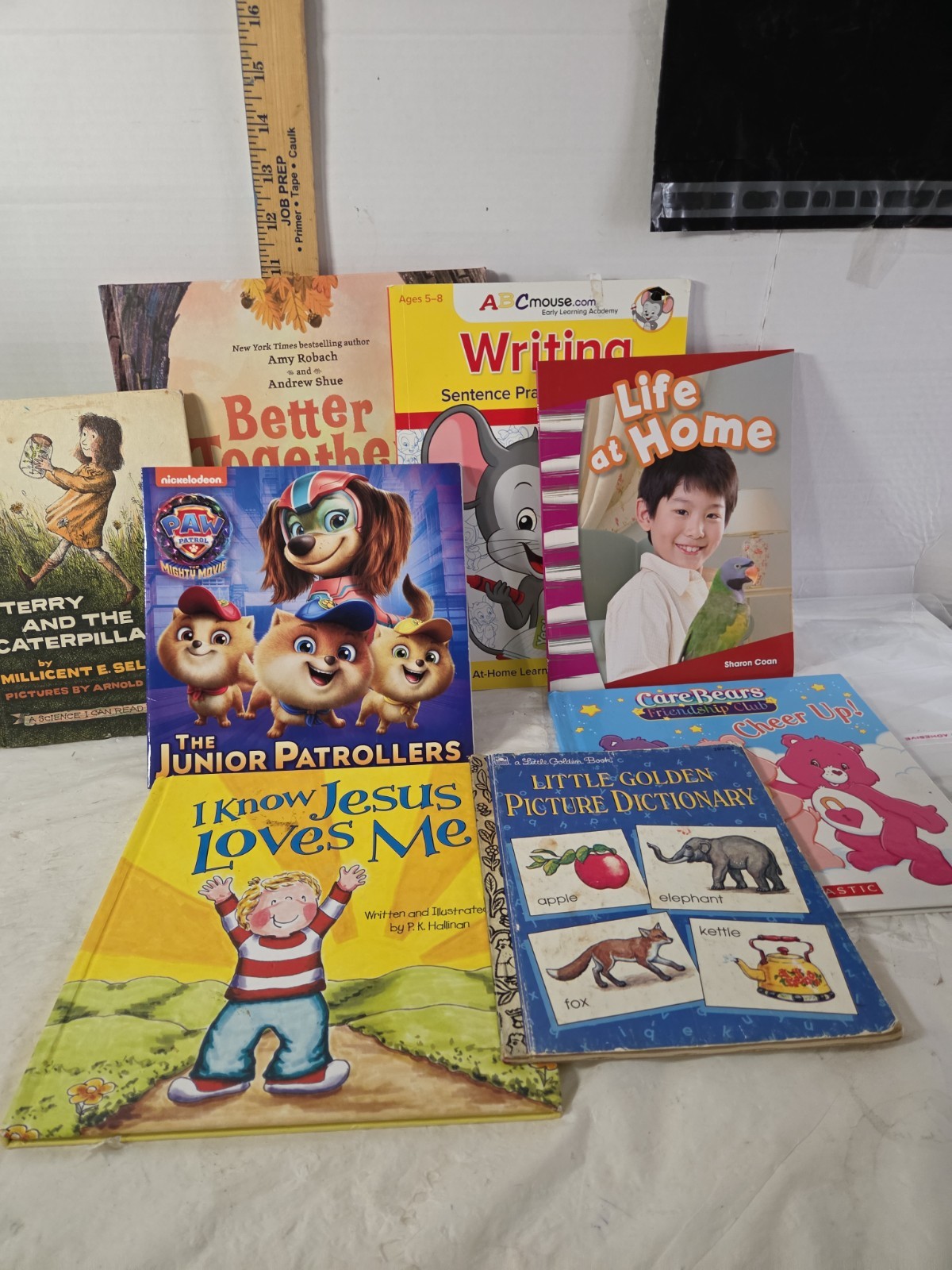 Kids Book Lot Paw Patrol Care Bears ABC Learning Early Readers Homeschool Bundle