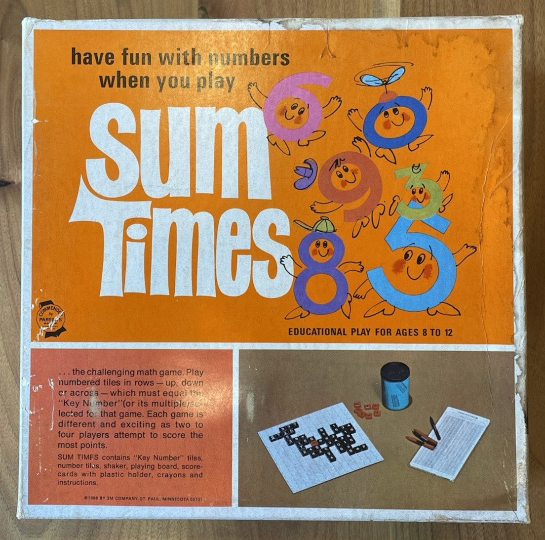 SUM TIMES | 3M 1968 | Classic Vintage Edu-PLAY-tional Math Game | USED
