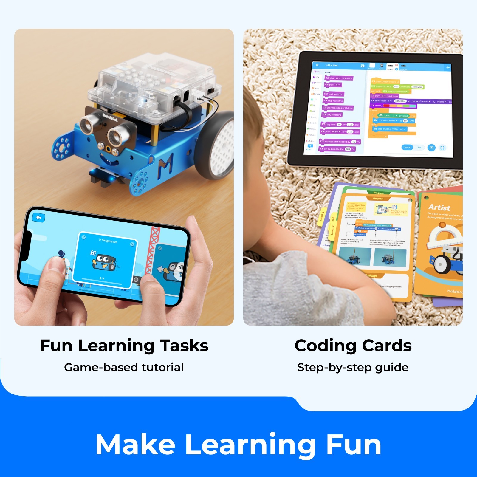 Makeblock mBot Robot Kit for Kids 8-12, Learn Coding with Scratch & Arduino