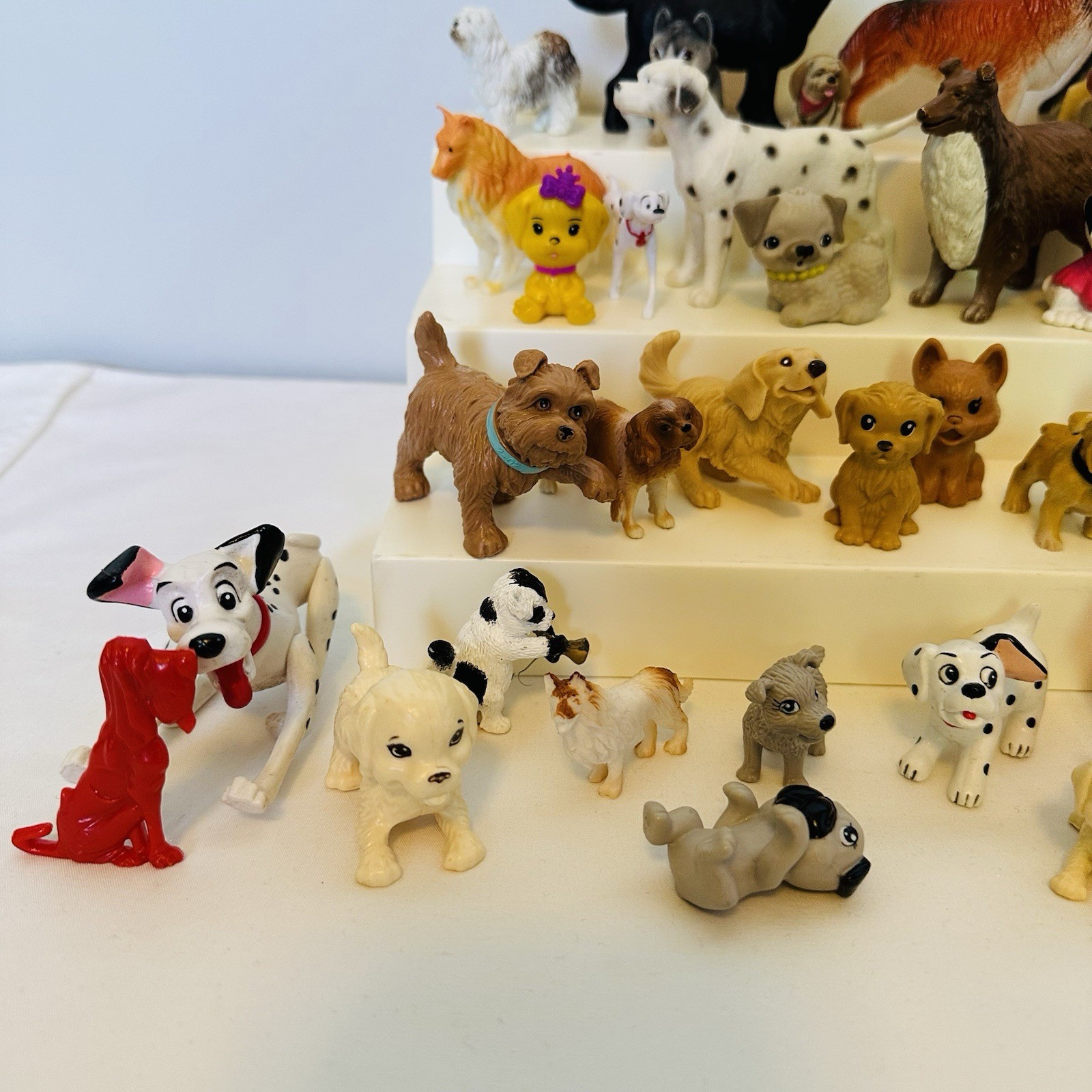 24 Pc Lot Dogs Puppies Figures Mixed Breeds Preschool Classroom .75″-3″