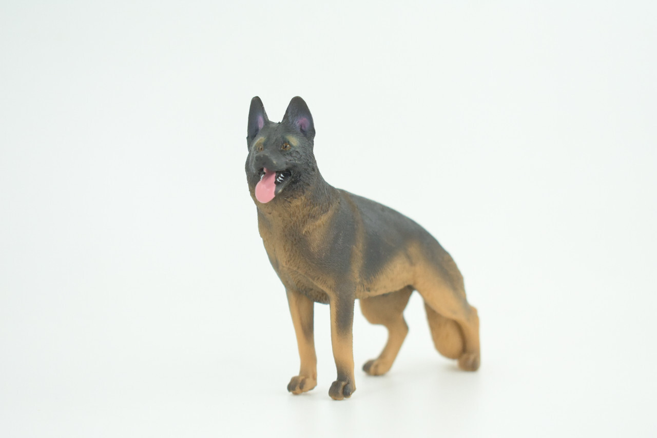 German Shepherd Dog Toy, Realistic Hand Painted Rubber Model, 4 1/2″ CH845 BB197