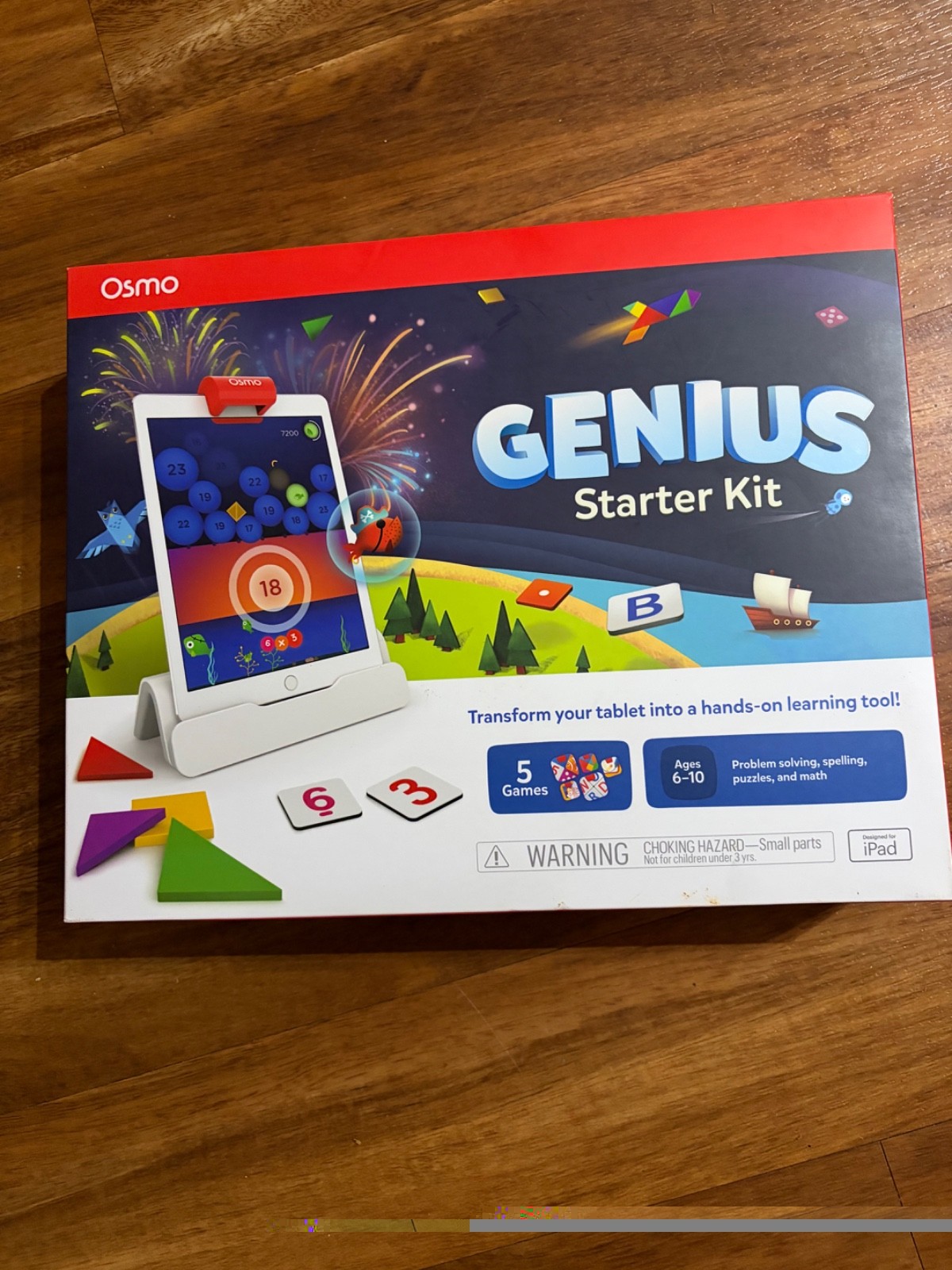 Osmo Genius Starter Kit Ages6-10 to transform a tablet into a learning tool