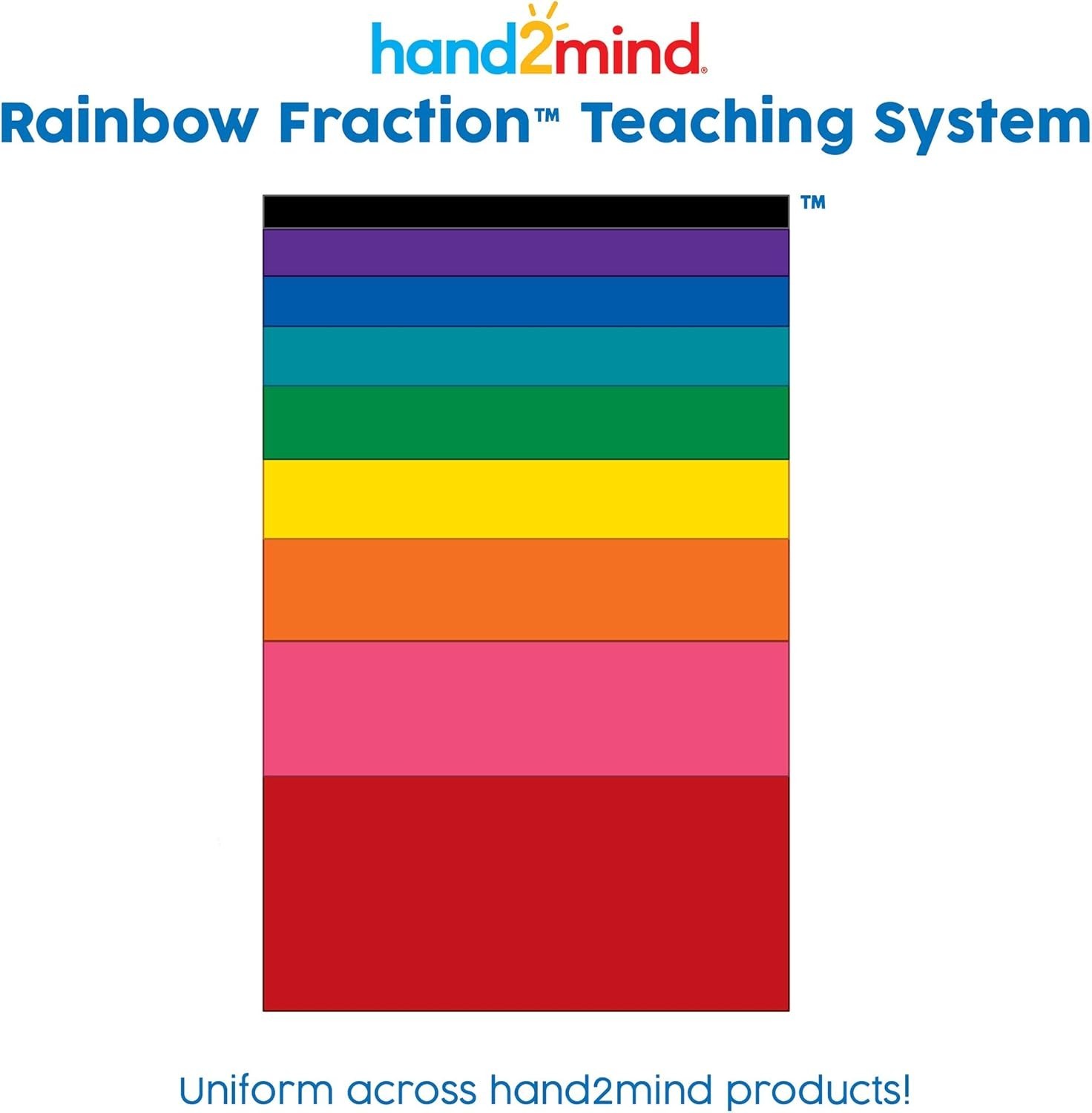 Rainbow Fraction Tower Cubes Set of 51 Multi Color Plastic Math Manipulatives