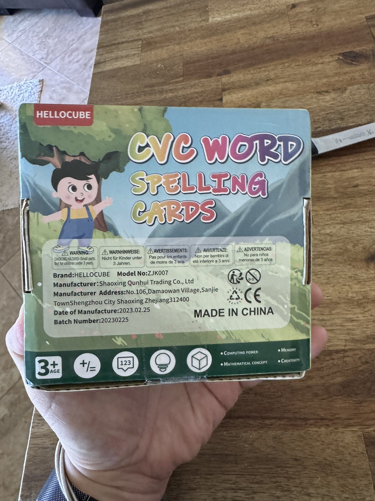 CVC Words Writing & Spelling Flash Cards Set For Kids Toddlers Learning Device